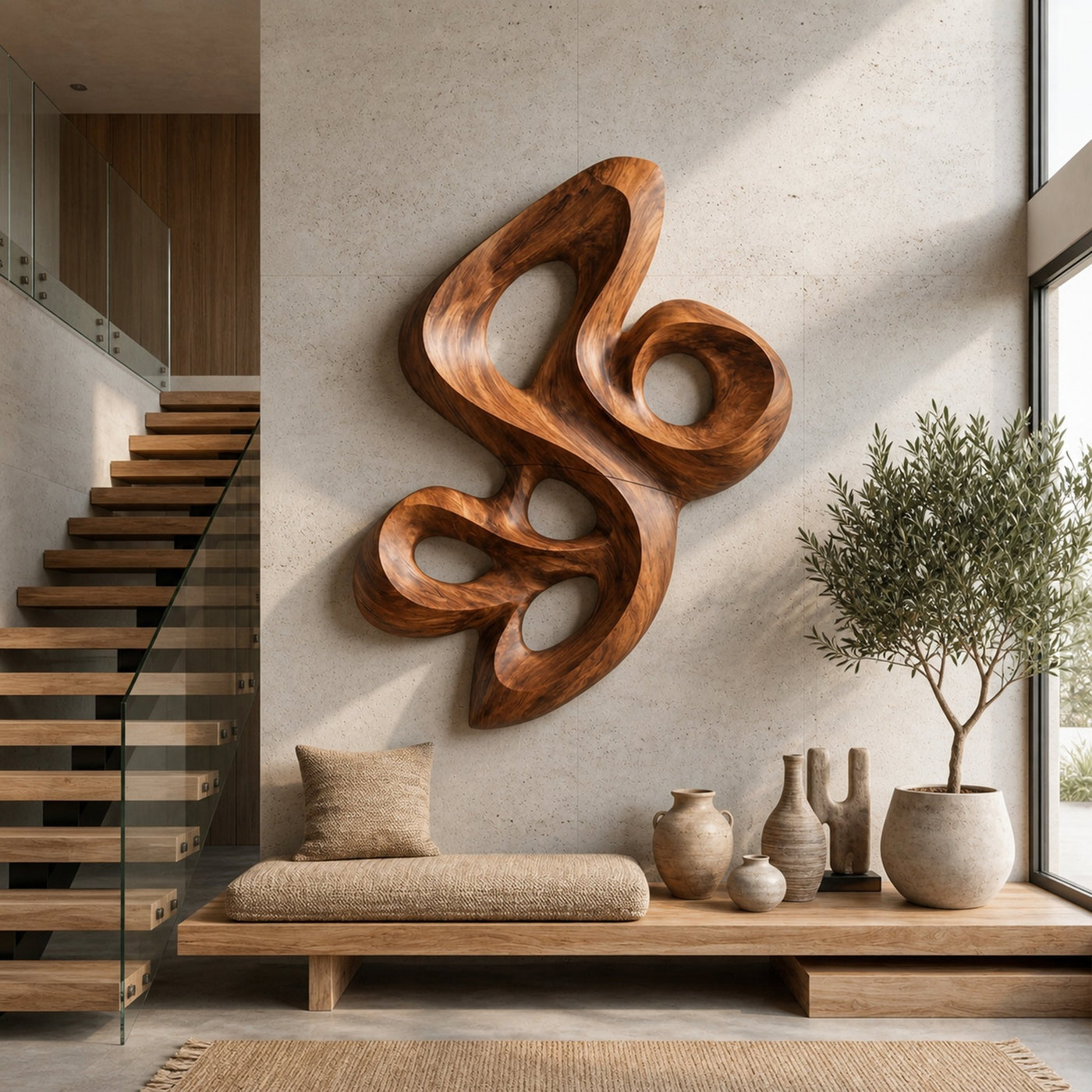 Modern Curved Wall Art For Living Room - product view 2