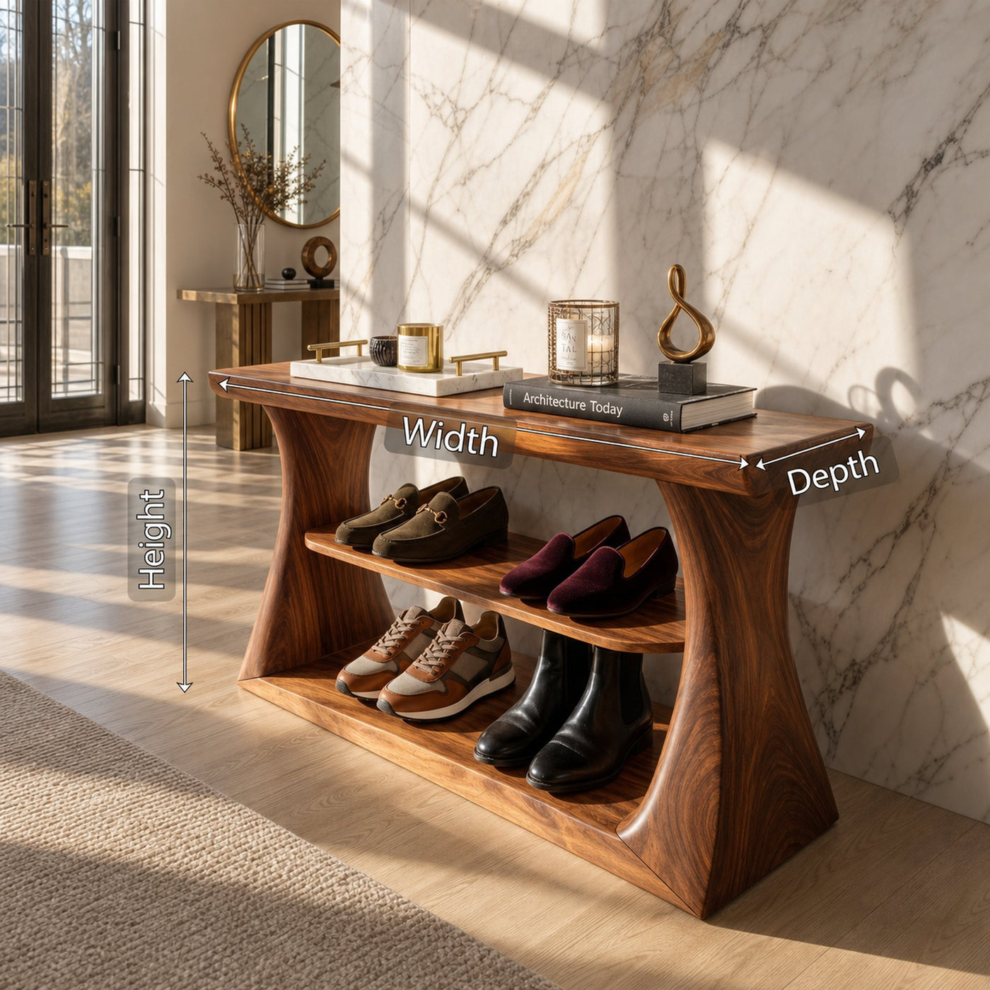 Modern Dressing Table Bedroom Walk In Closet Makeup Area - product view 8