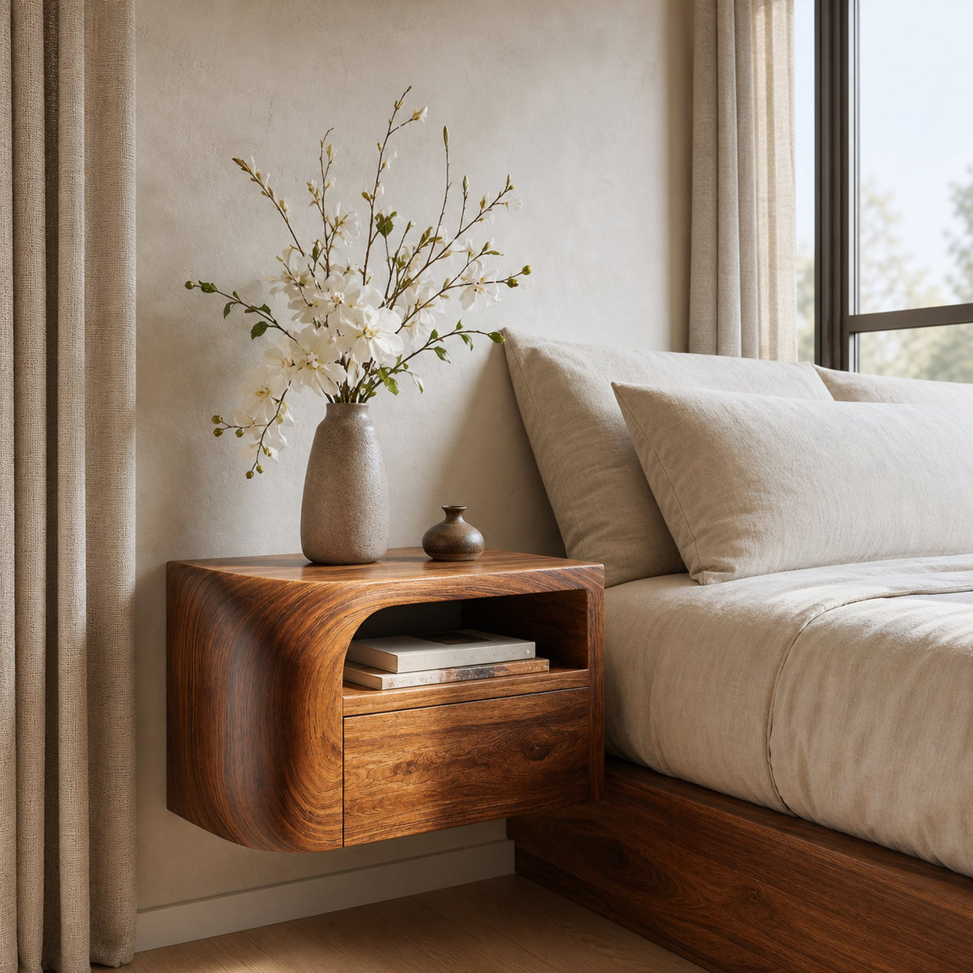 Modern Floating Nightstand For Bedroom