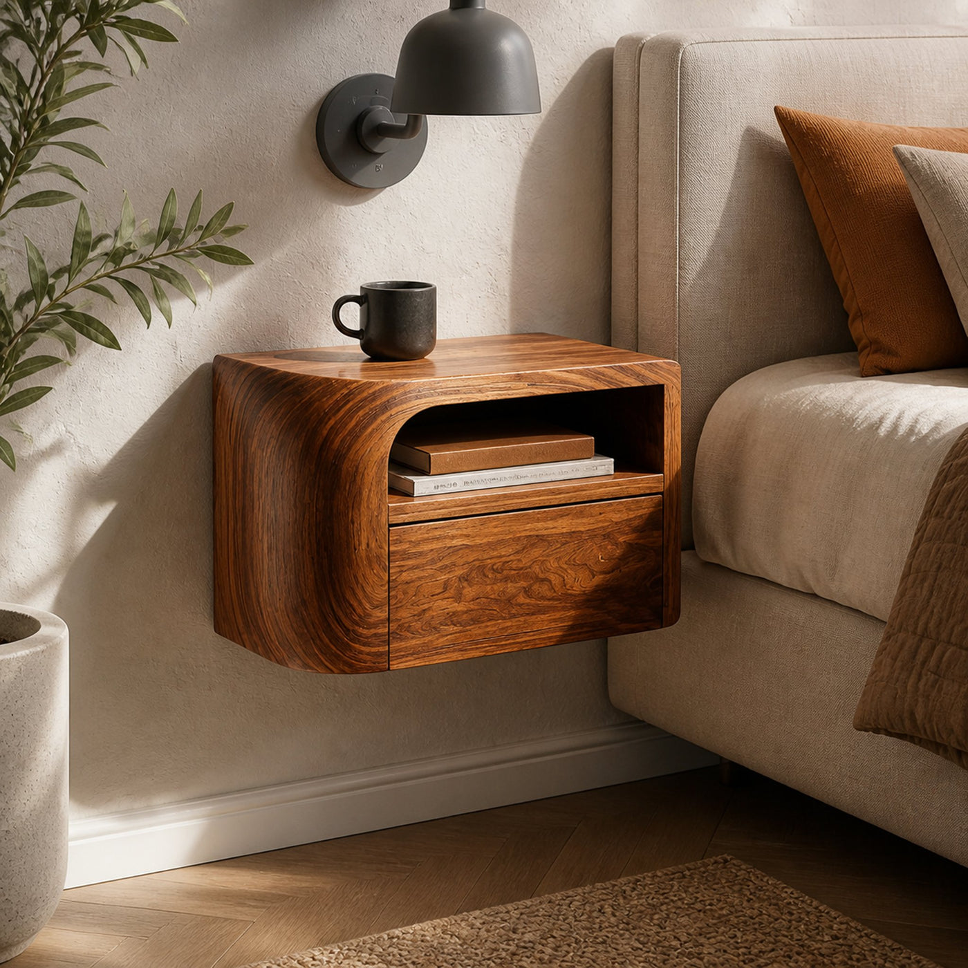 Modern Floating Nightstand For Bedroom - product view 6