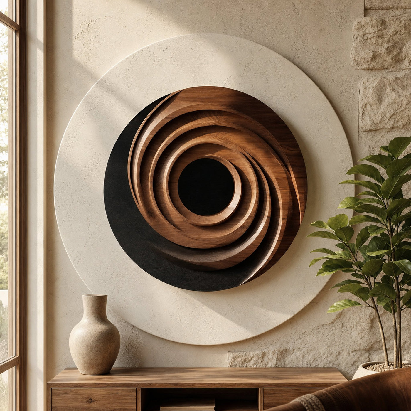 Modern Flowing Wall Sculpture For Living Room Display