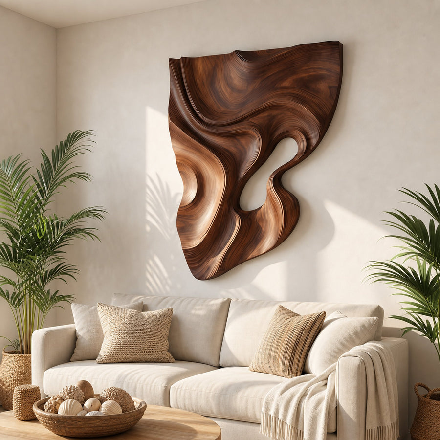 Modern Fluid Wall Art Panel For Living Room Interior