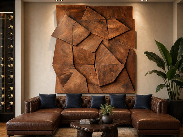 Modern Geometric Wall Art For Living Room Accent