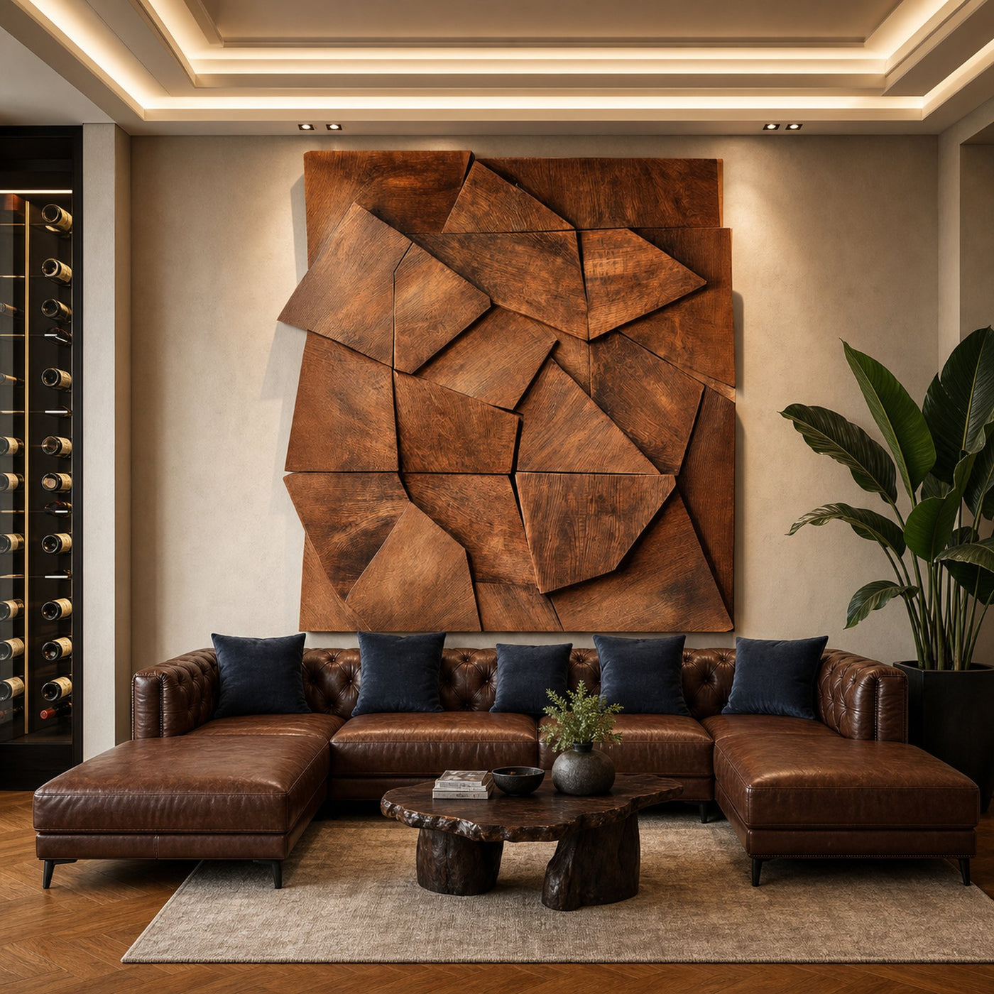 Modern Geometric Wall Art For Living Room Accent