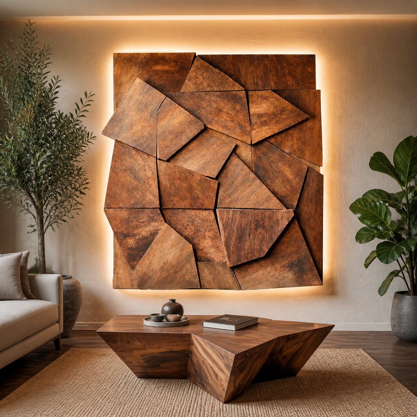 Modern Geometric Wall Art For Living Room Accent - product view 6