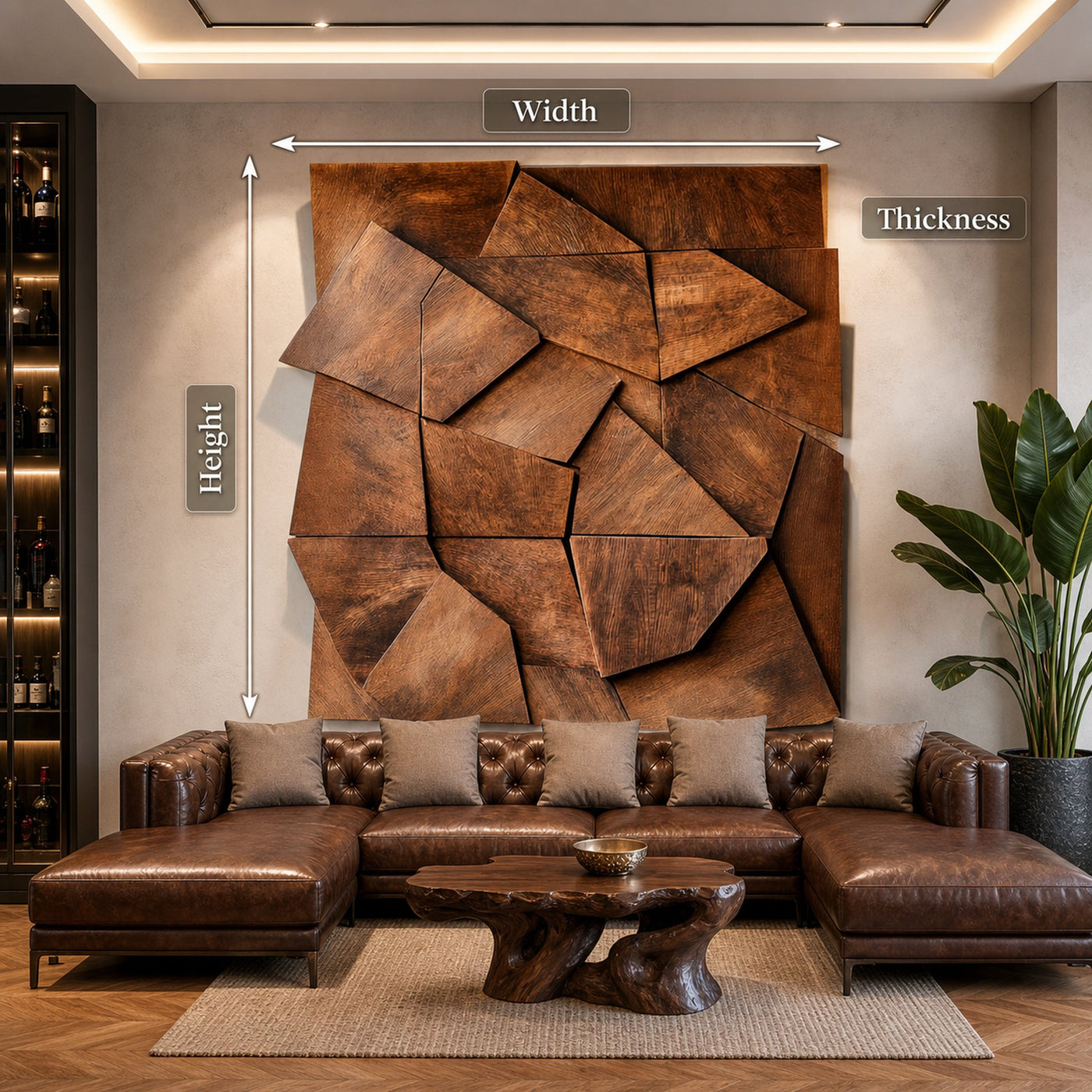 Modern Geometric Wall Art For Living Room Accent - product view 8