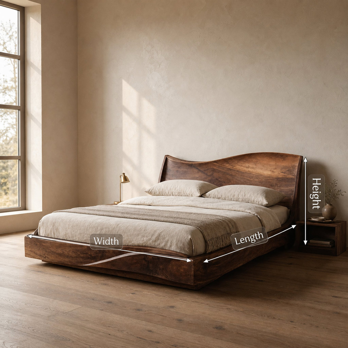 Modern Handcrafted Bed Frame For Bedroom Interiors - product view 8