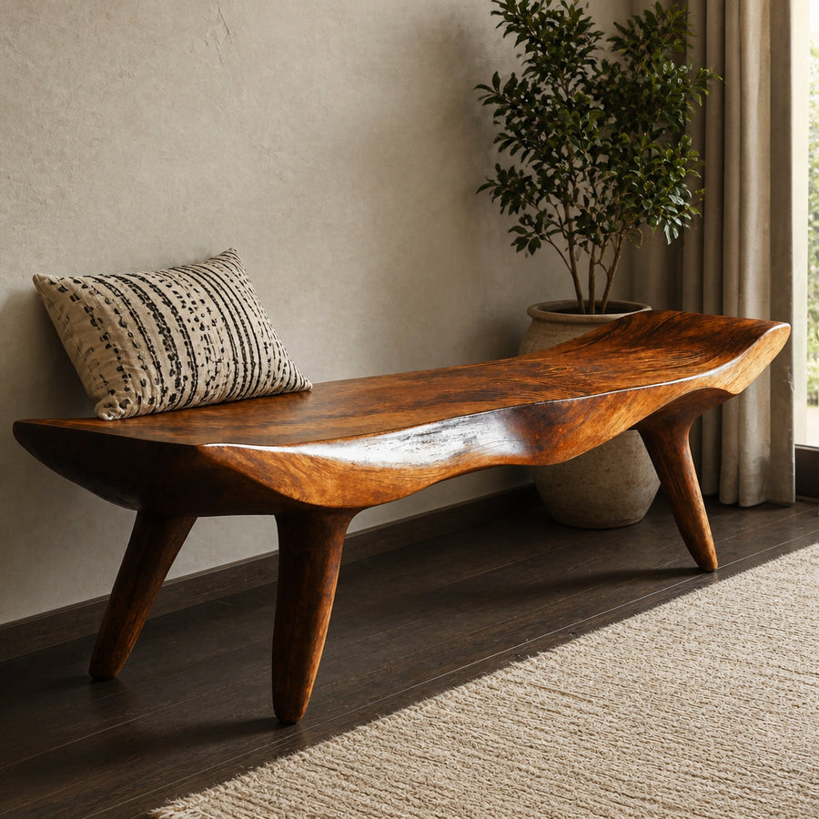 Modern Handcrafted Wood Bench For Stylish Home Décor