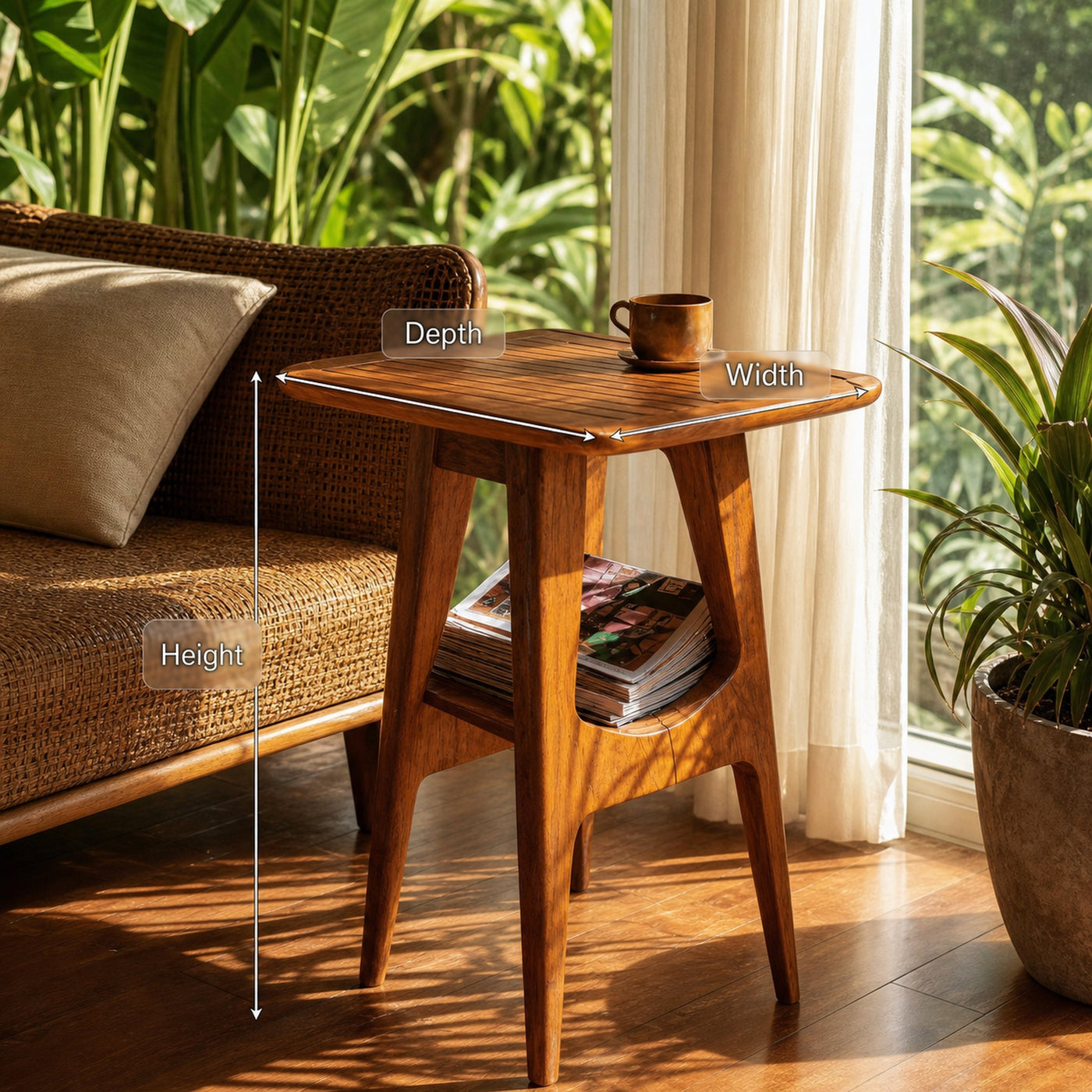 Modern Handcrafted Wooden Side Table For Bedroom Furniture Decor - product view 6