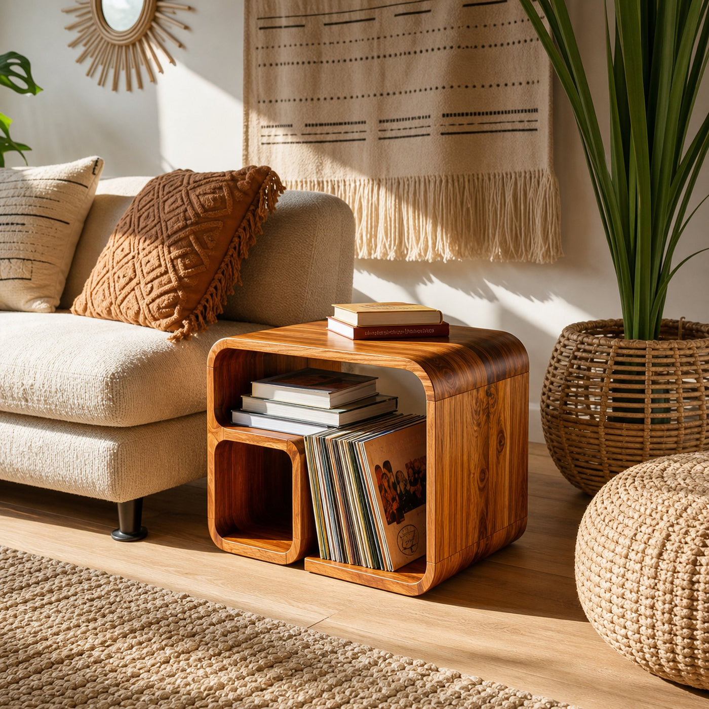 Modern Handmade Wooden Side Table For Home Decor