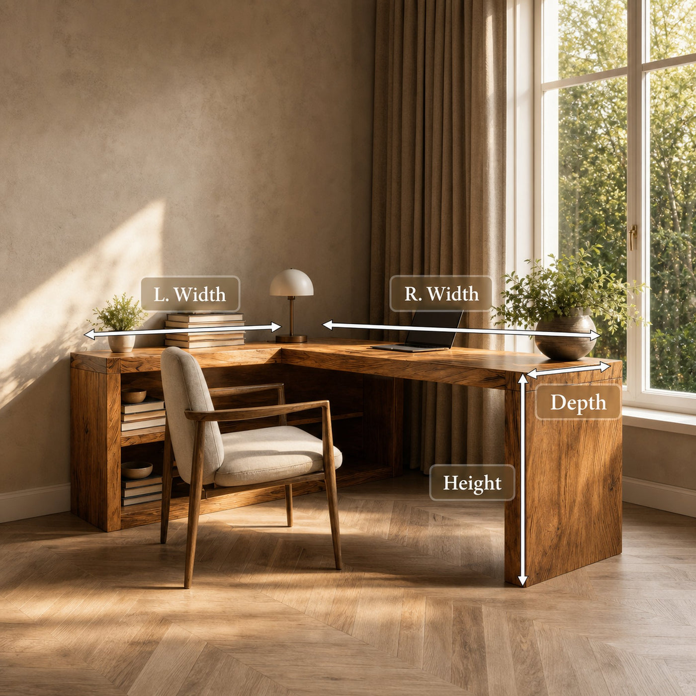 Modern L Shaped Desk For Workspace - product view 8