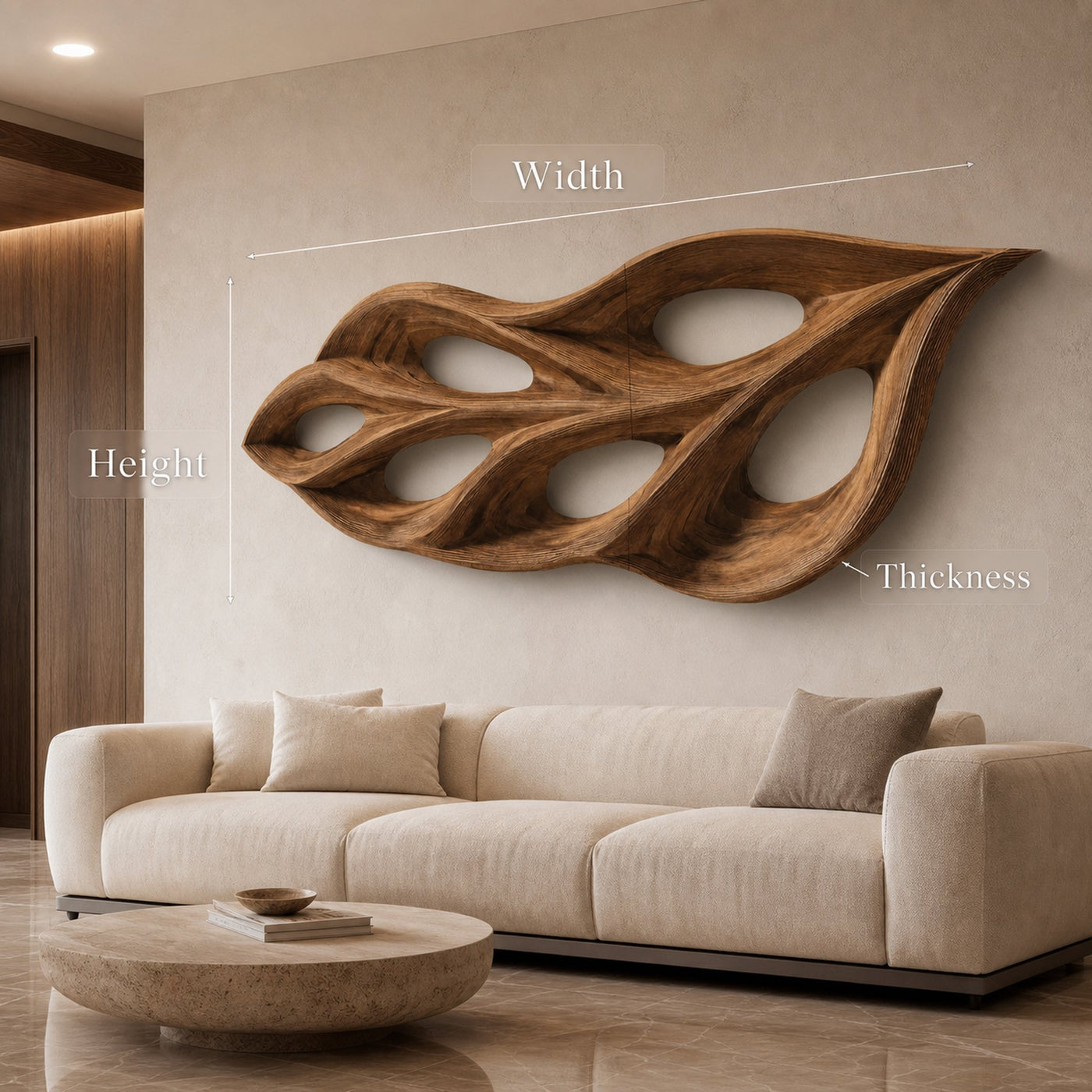 Modern Leaf Wall Art For Bedroom Or Living Room - product view 6
