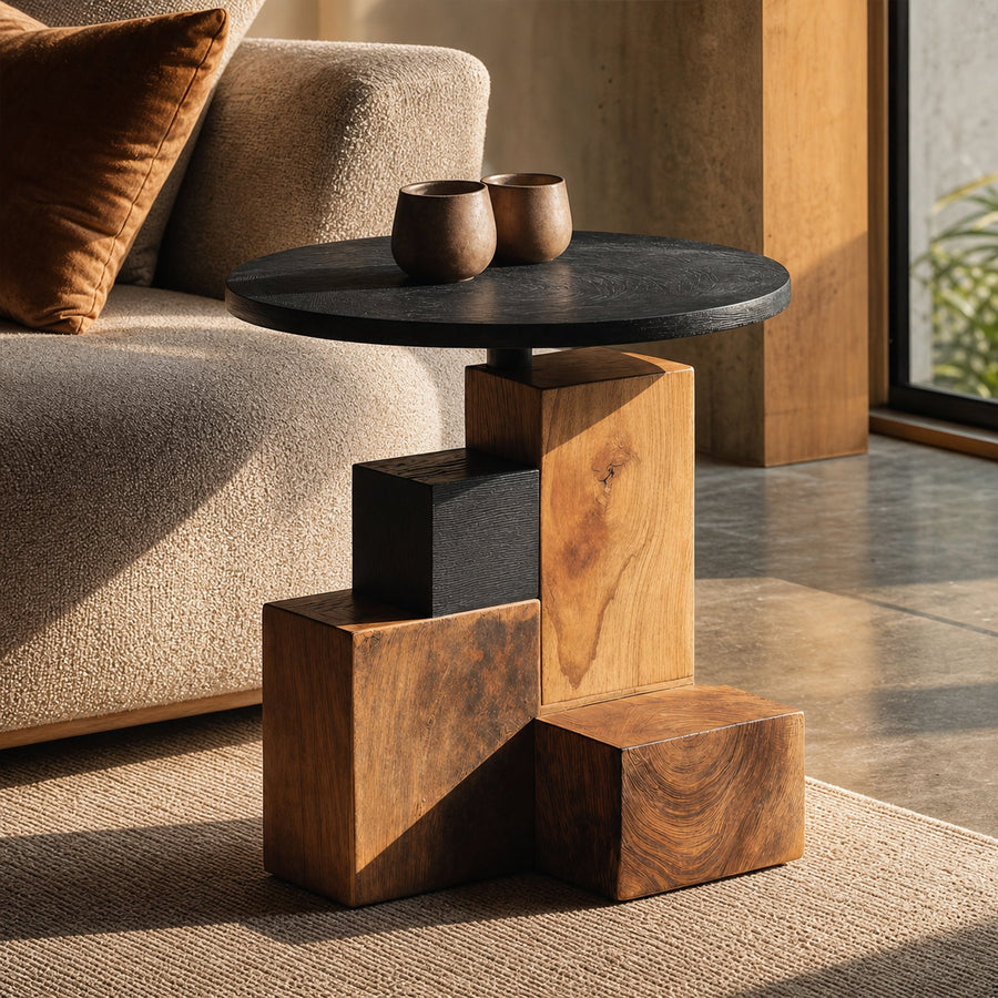 Modern Live Edge Side Table For Organic Furniture Lovers