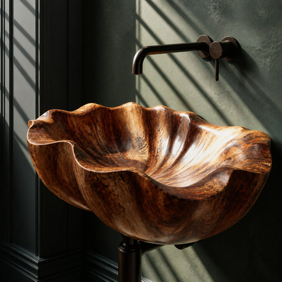 Modern Live Edge Wood Vanity Sink For Statement Bedroom Decor