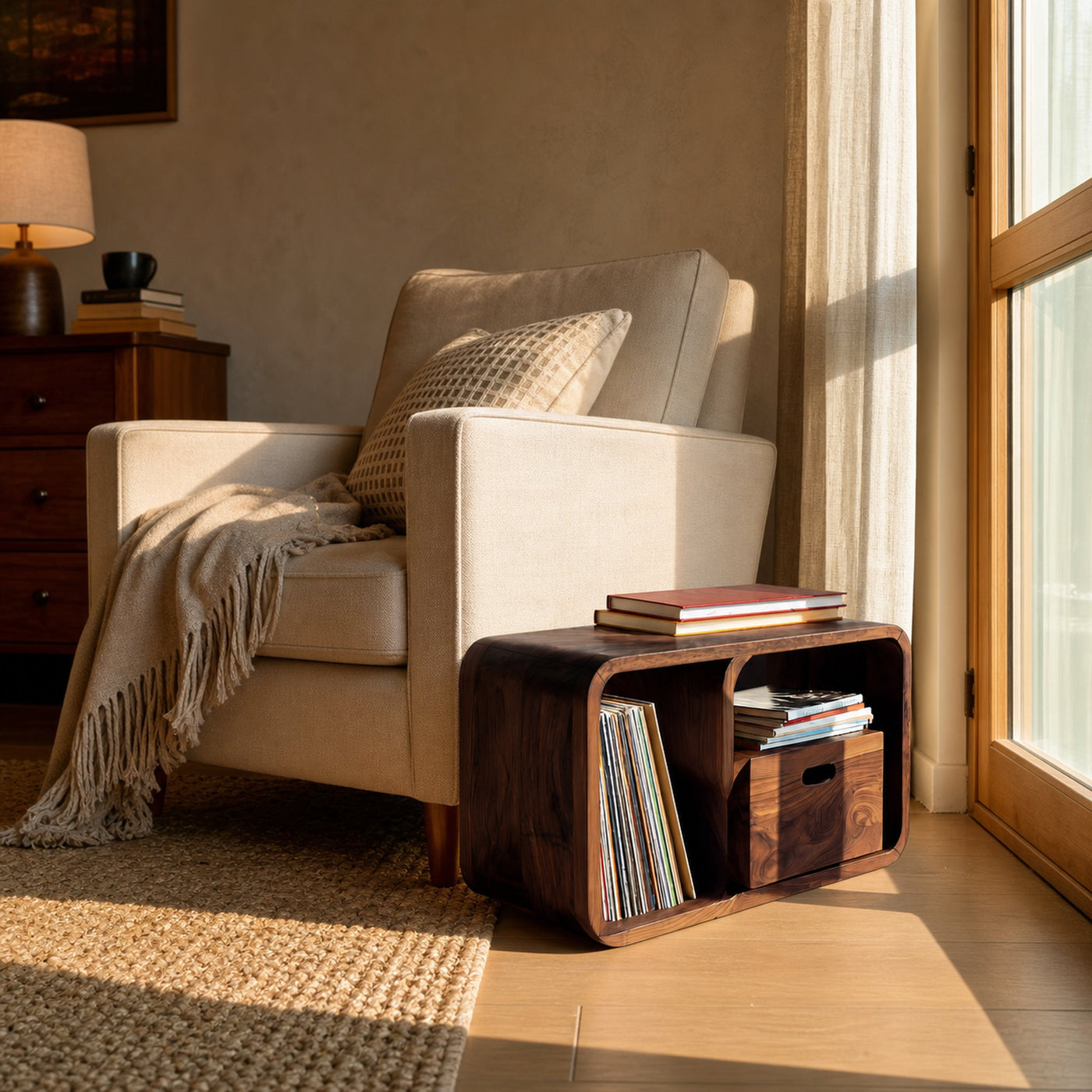 Modern Minimal Wooden Side Table For Living Room - product view 7