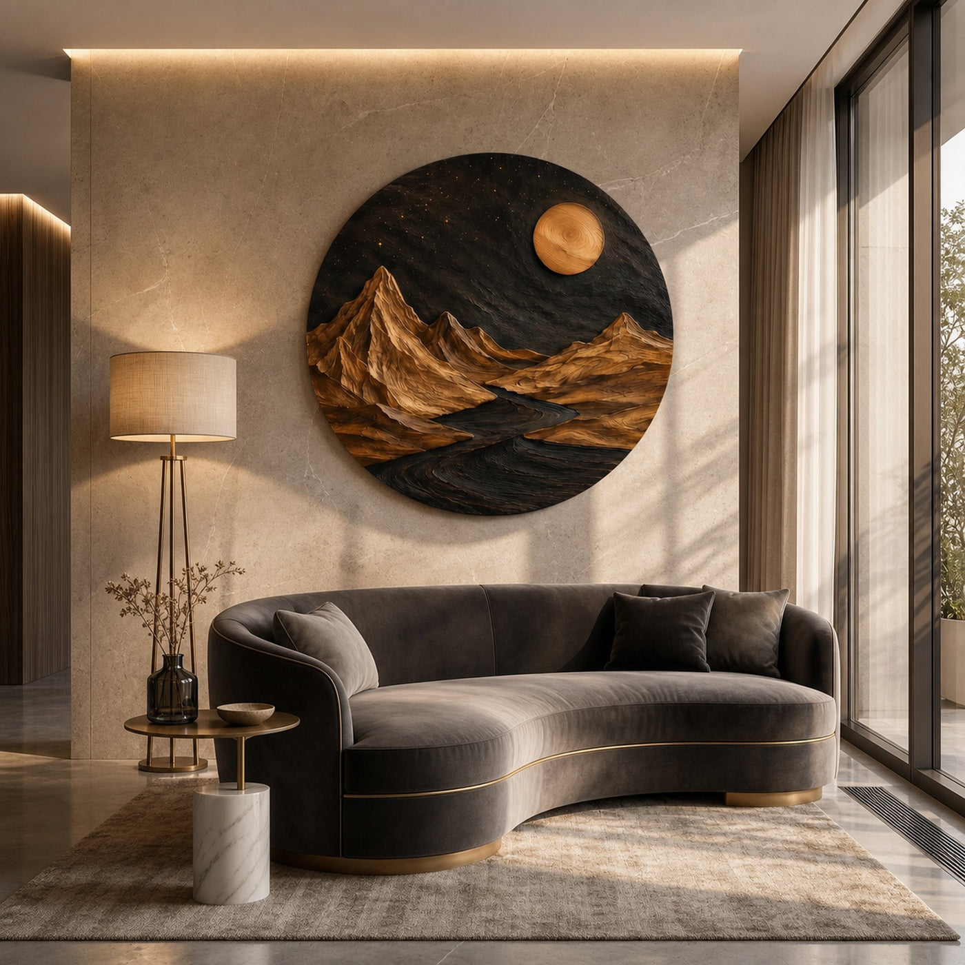 Modern Nightscape Wall Art For Living Room