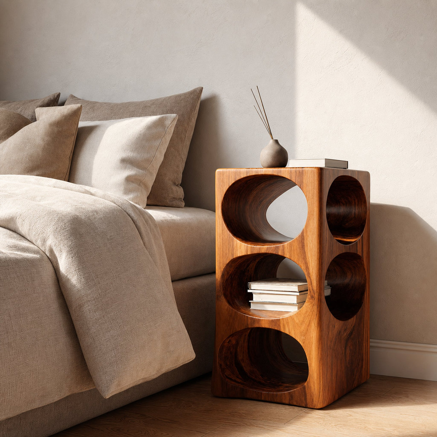 Modern Nightstand Cube Design For Bedroom Decor