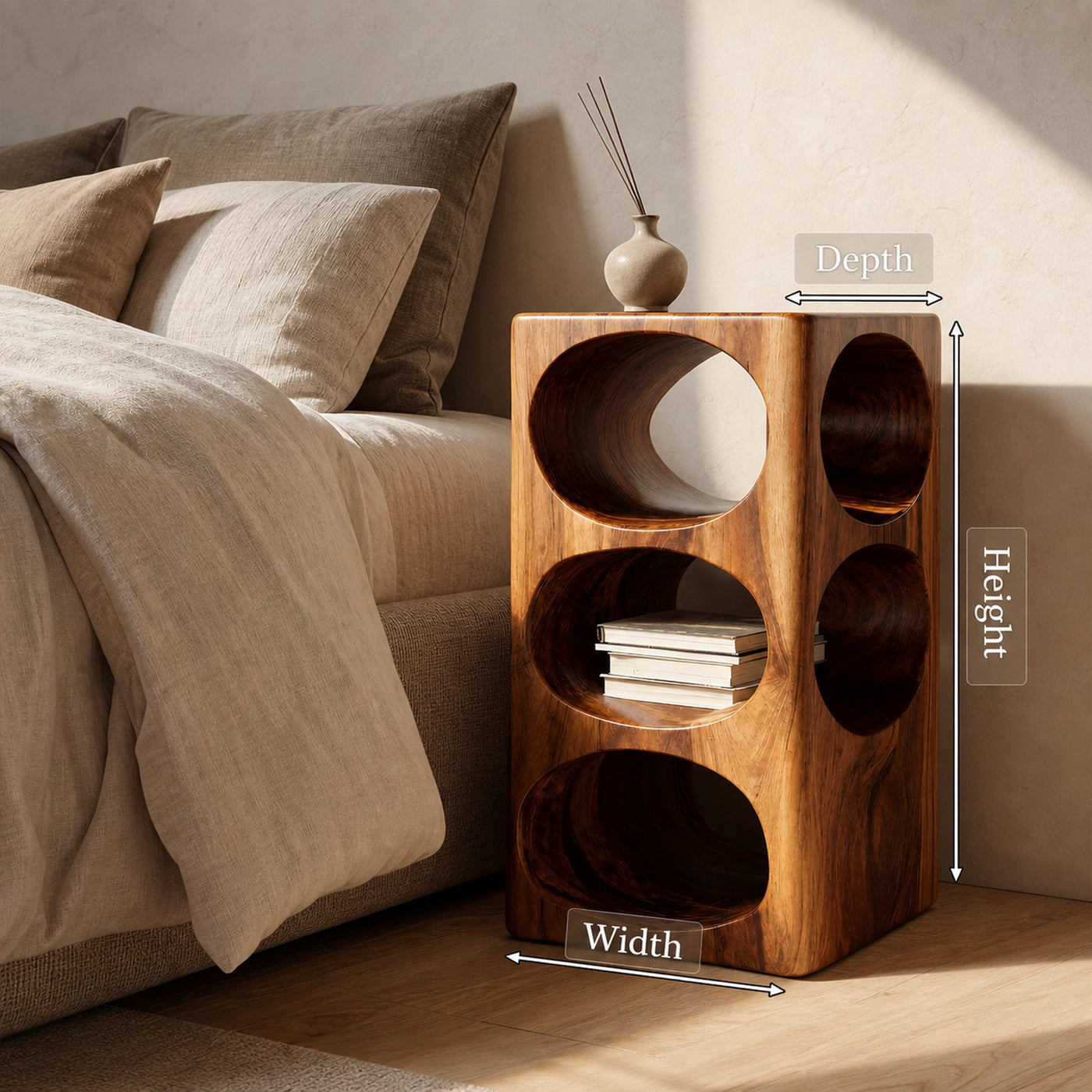 Modern Nightstand Cube Design For Bedroom Decor - product view 8