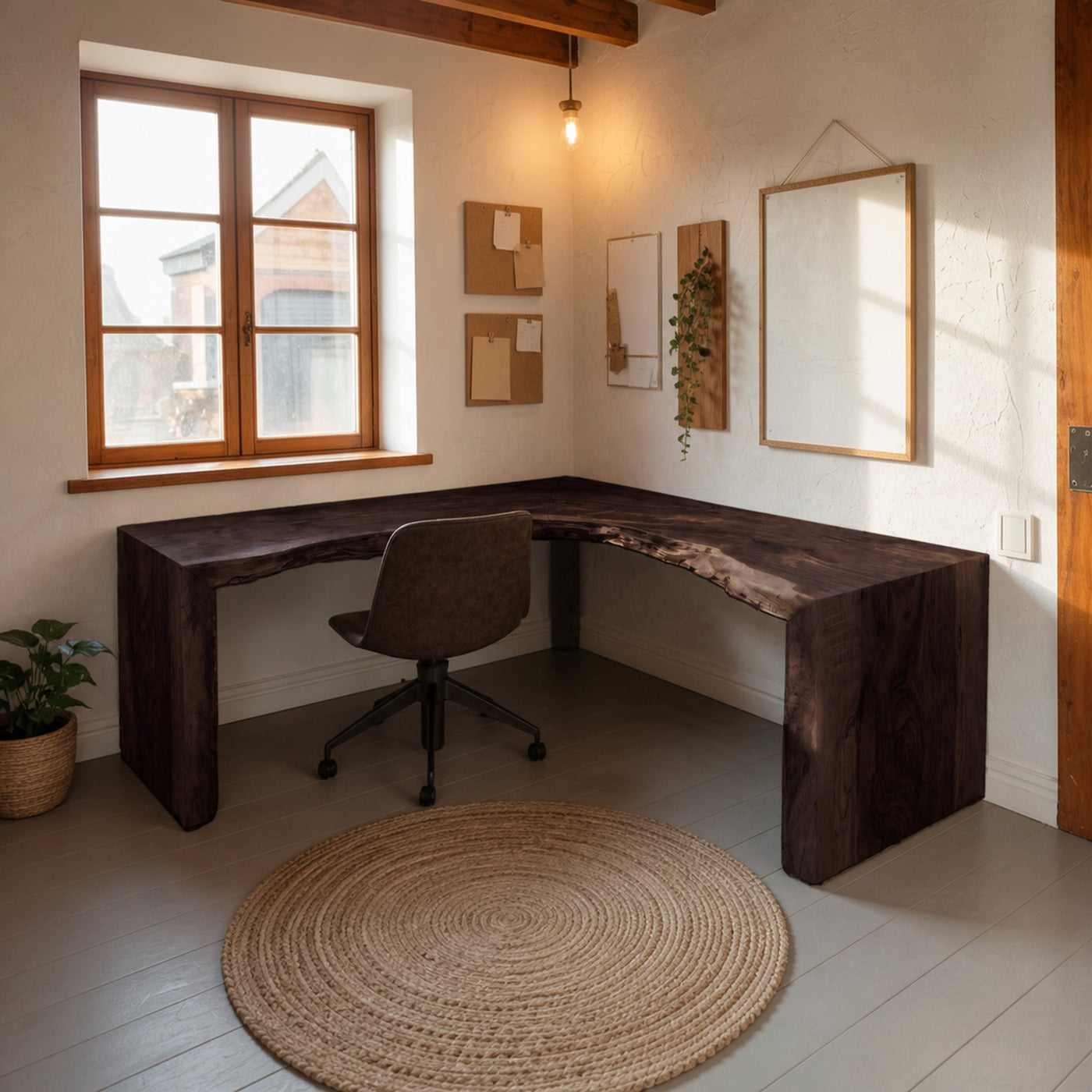 Modern Organic Corner Desk L Shaped For Home Office - product view 6