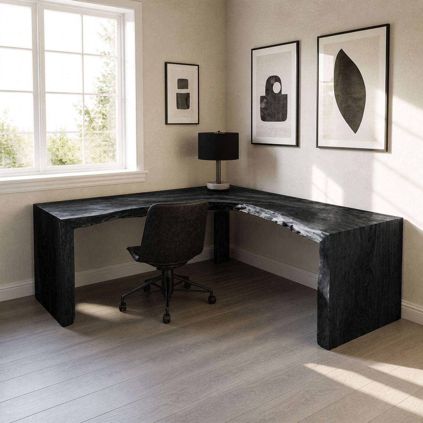 Modern Organic Corner Desk L Shaped For Home Office - product view 7