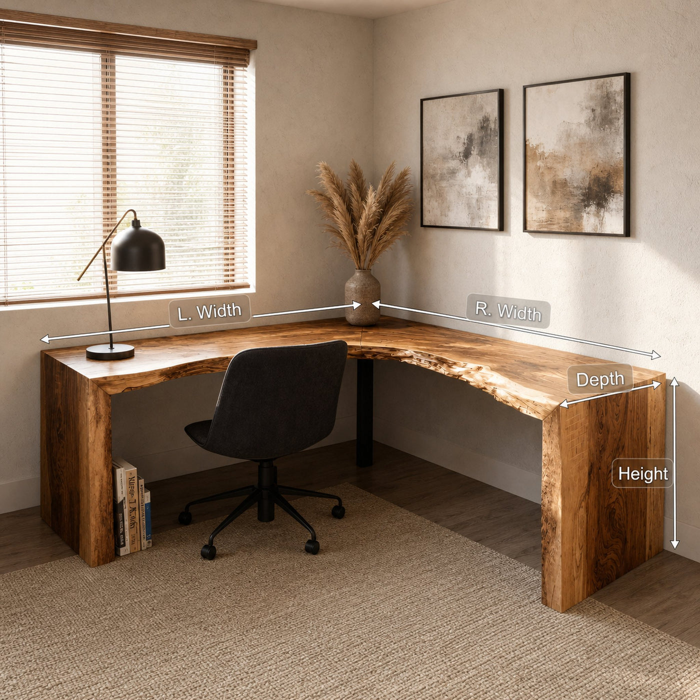 Modern Organic Corner Desk L Shaped For Home Office - product view 8