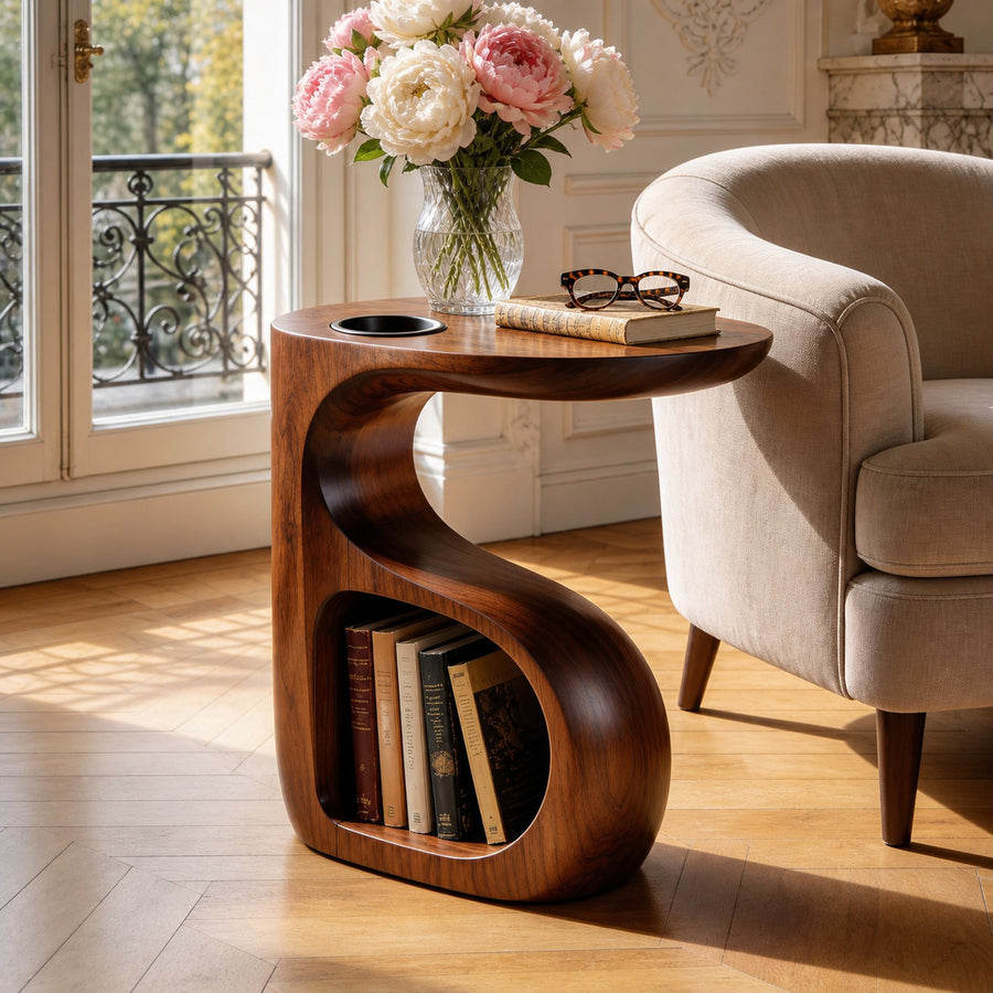 Modern Organic End Table For Open Living Space