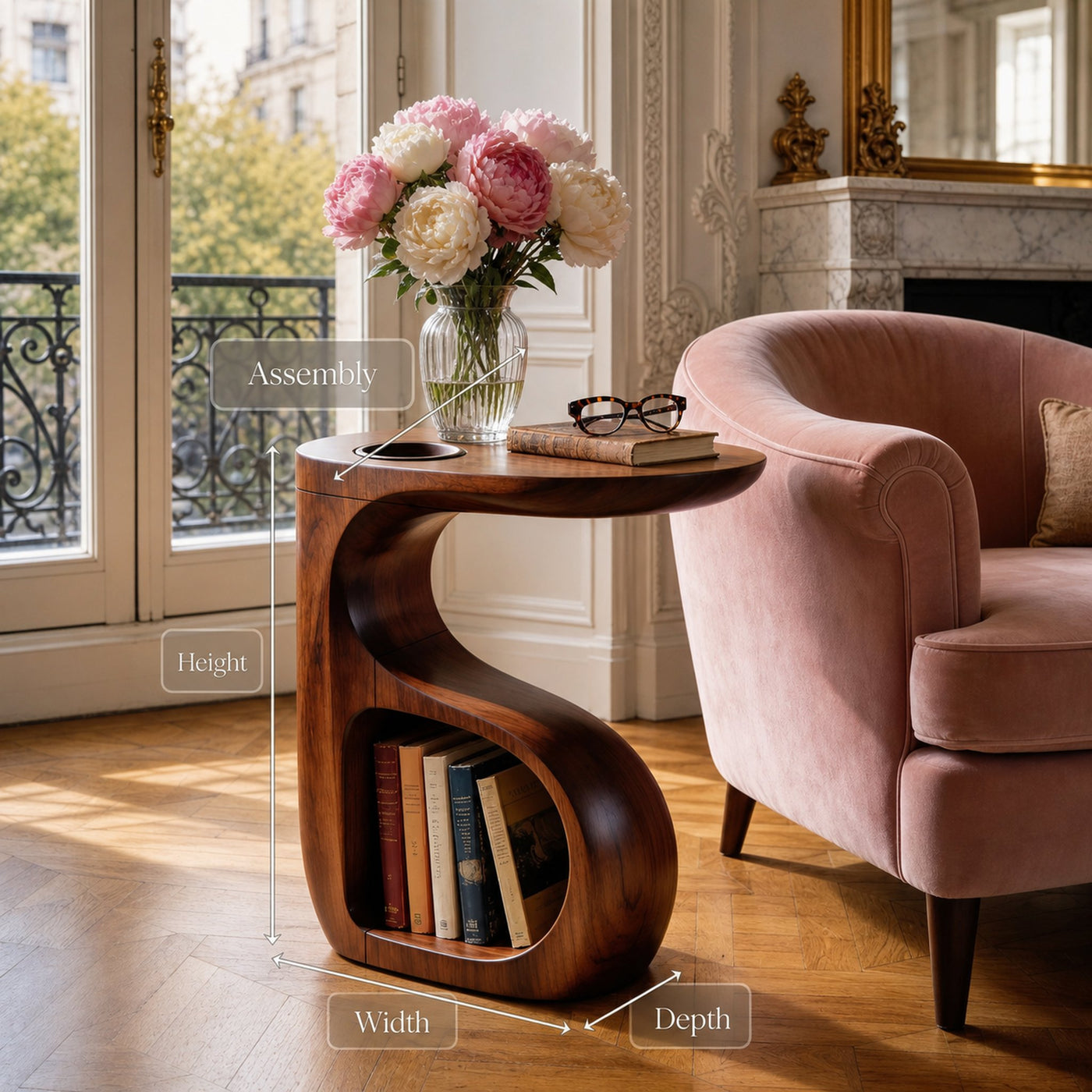 Modern Organic End Table For Open Living Space - product view 8