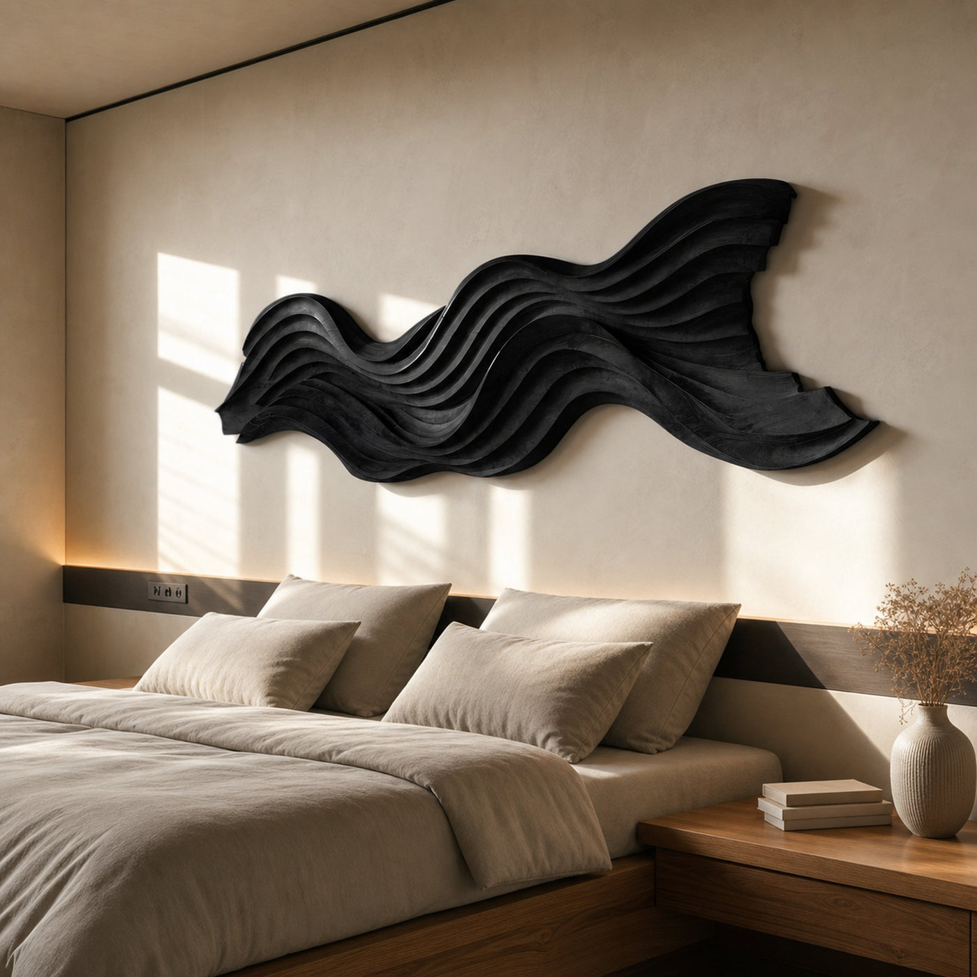 Modern Organic Flowing Wave Sculpture For Minimalist Home - product view 7