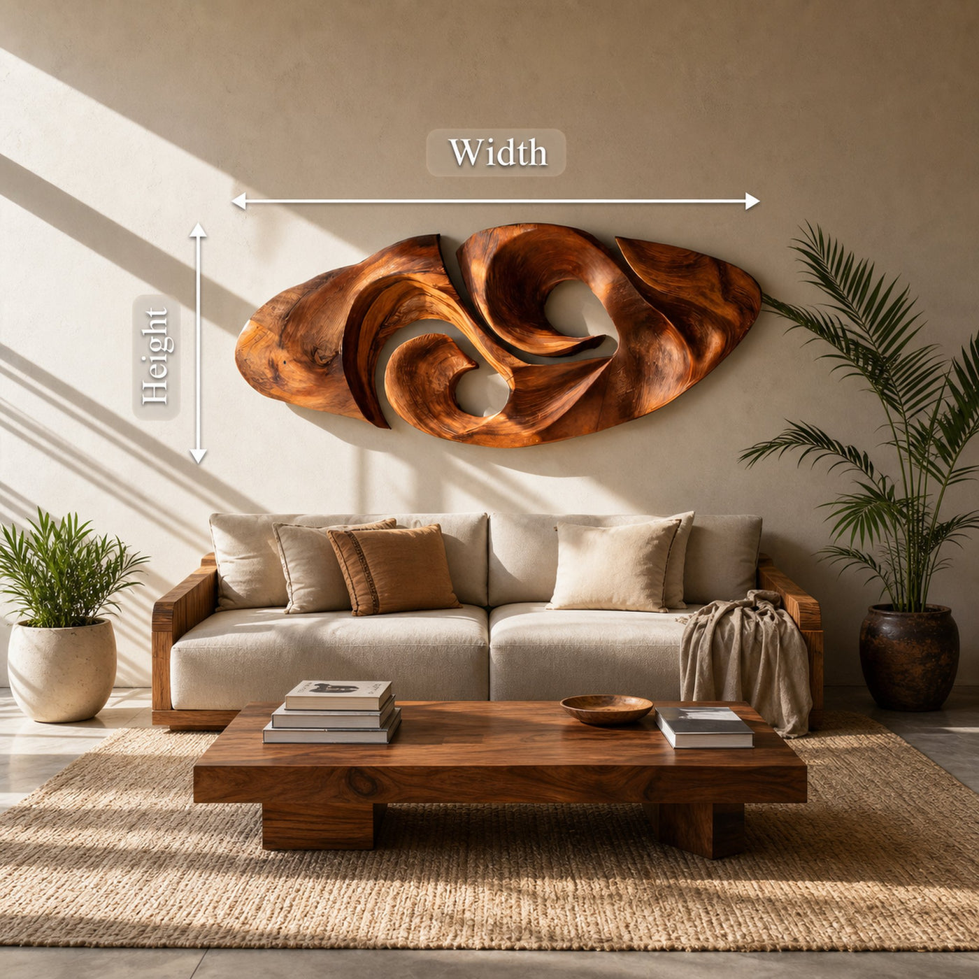 Modern Organic Sculptural Wall Art For Living Room - product view 8