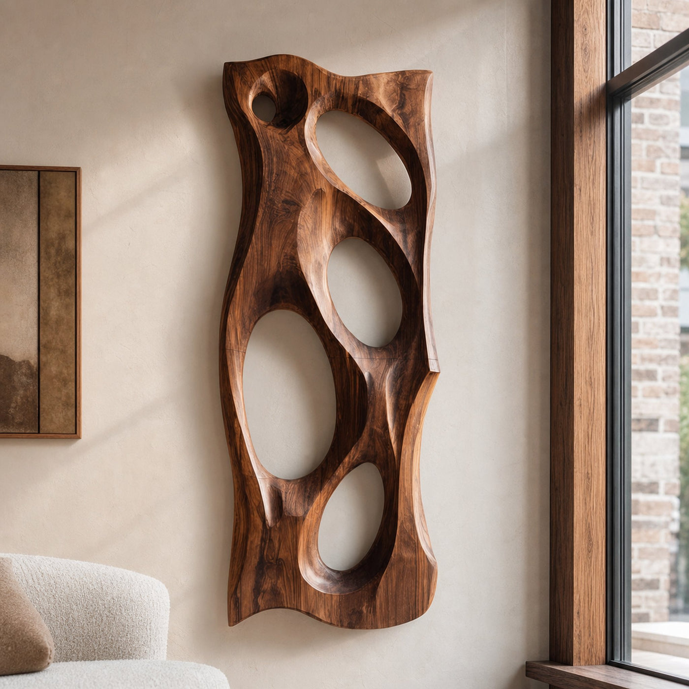 Modern Organic Sculpture Wood Wall Art For Living Room - product view 6