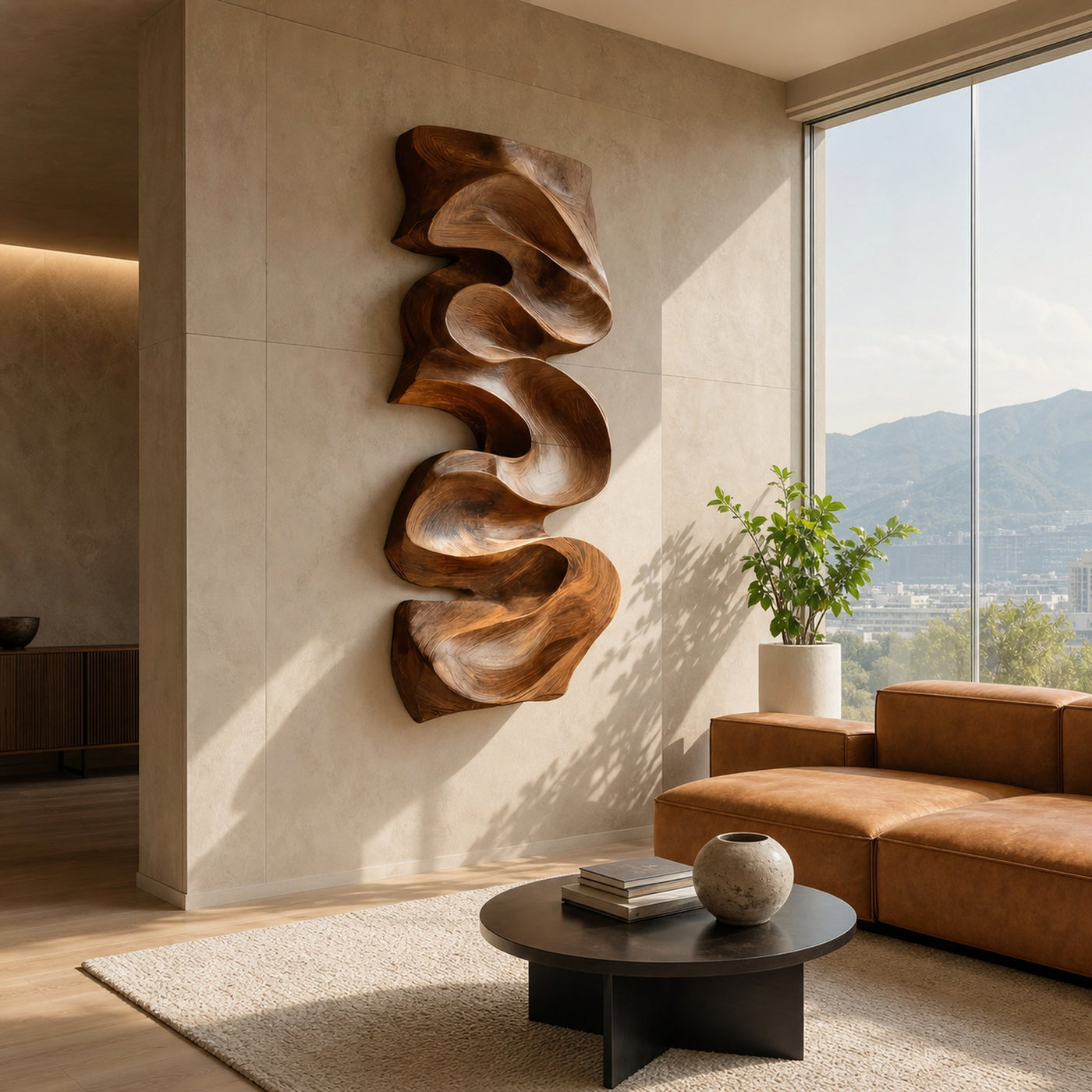Modern Organic Wall Art Panel Decor For Living Room