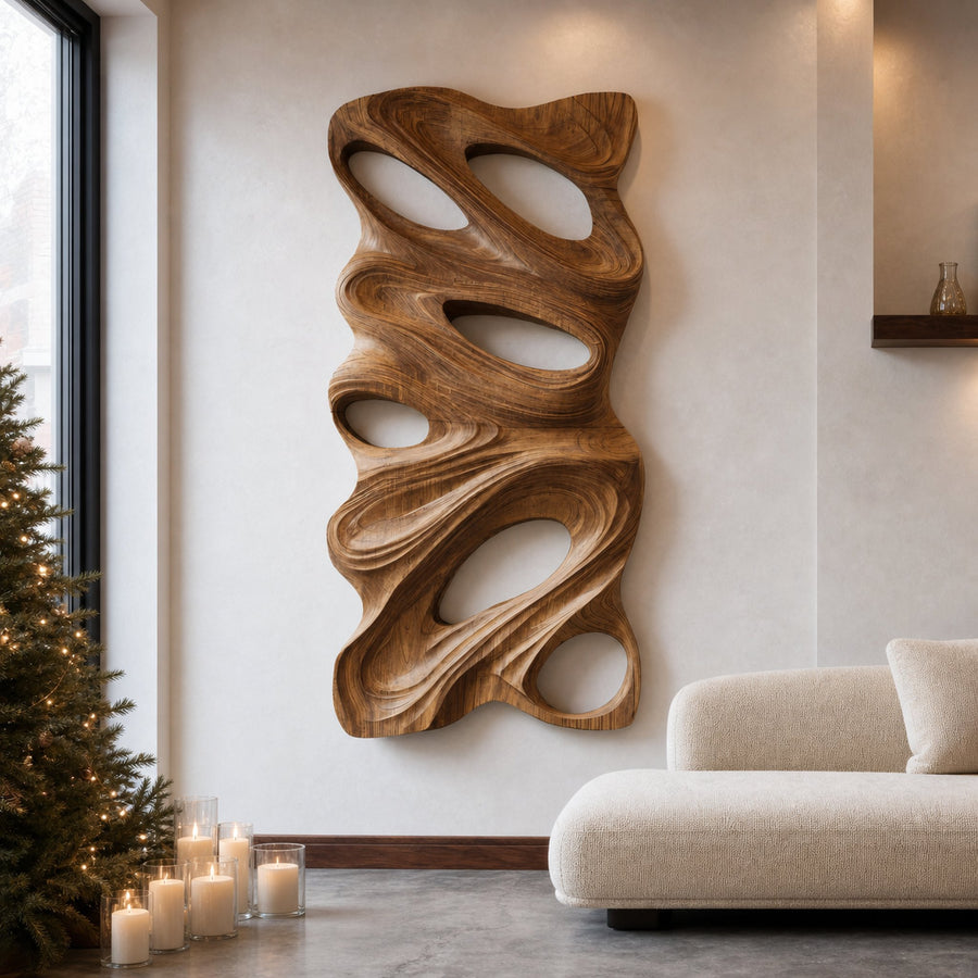 Modern Organic Wall Art Panel For Holiday