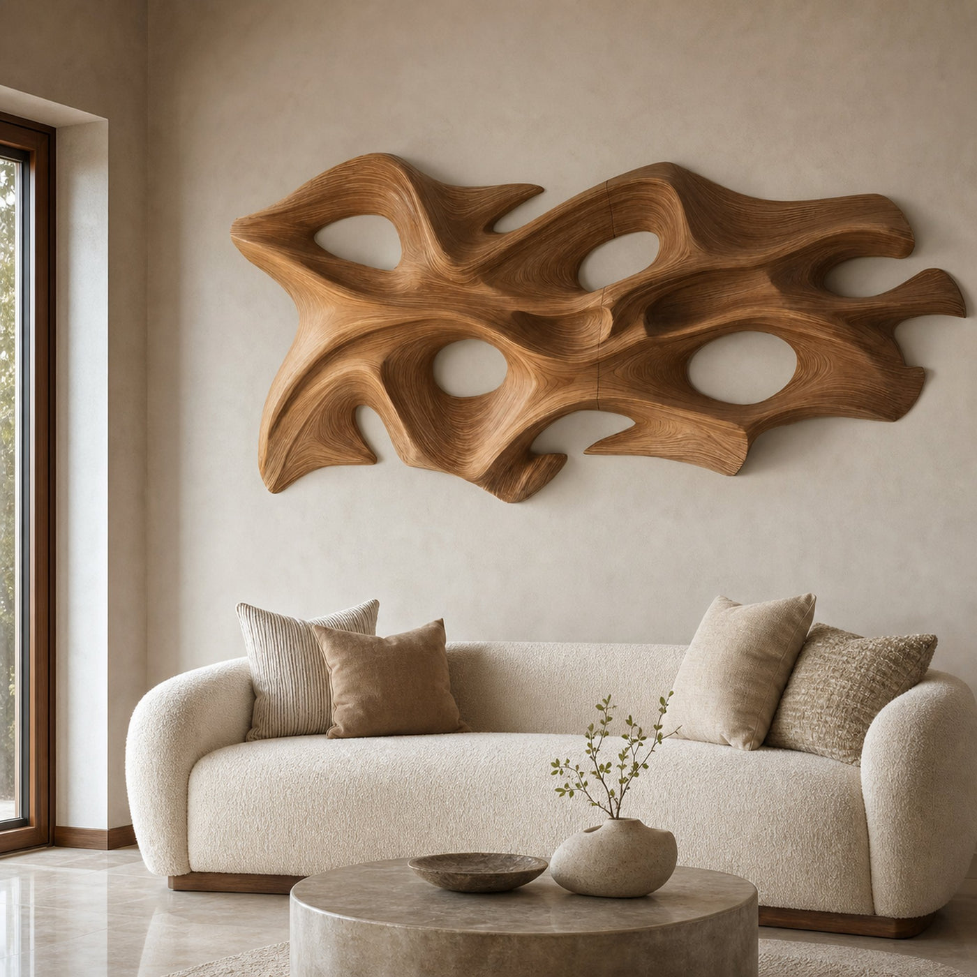Modern Organic Wall Art Panel For Living Room