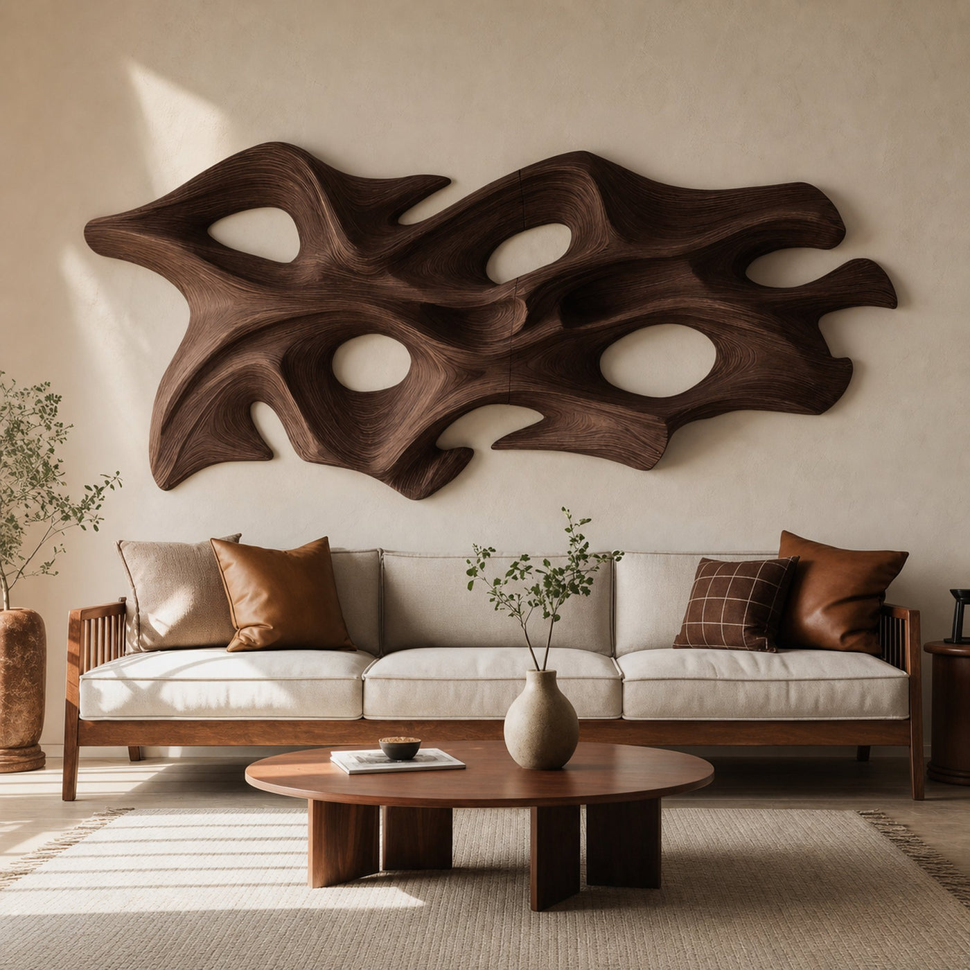 Modern Organic Wall Art Panel For Living Room - product view 6