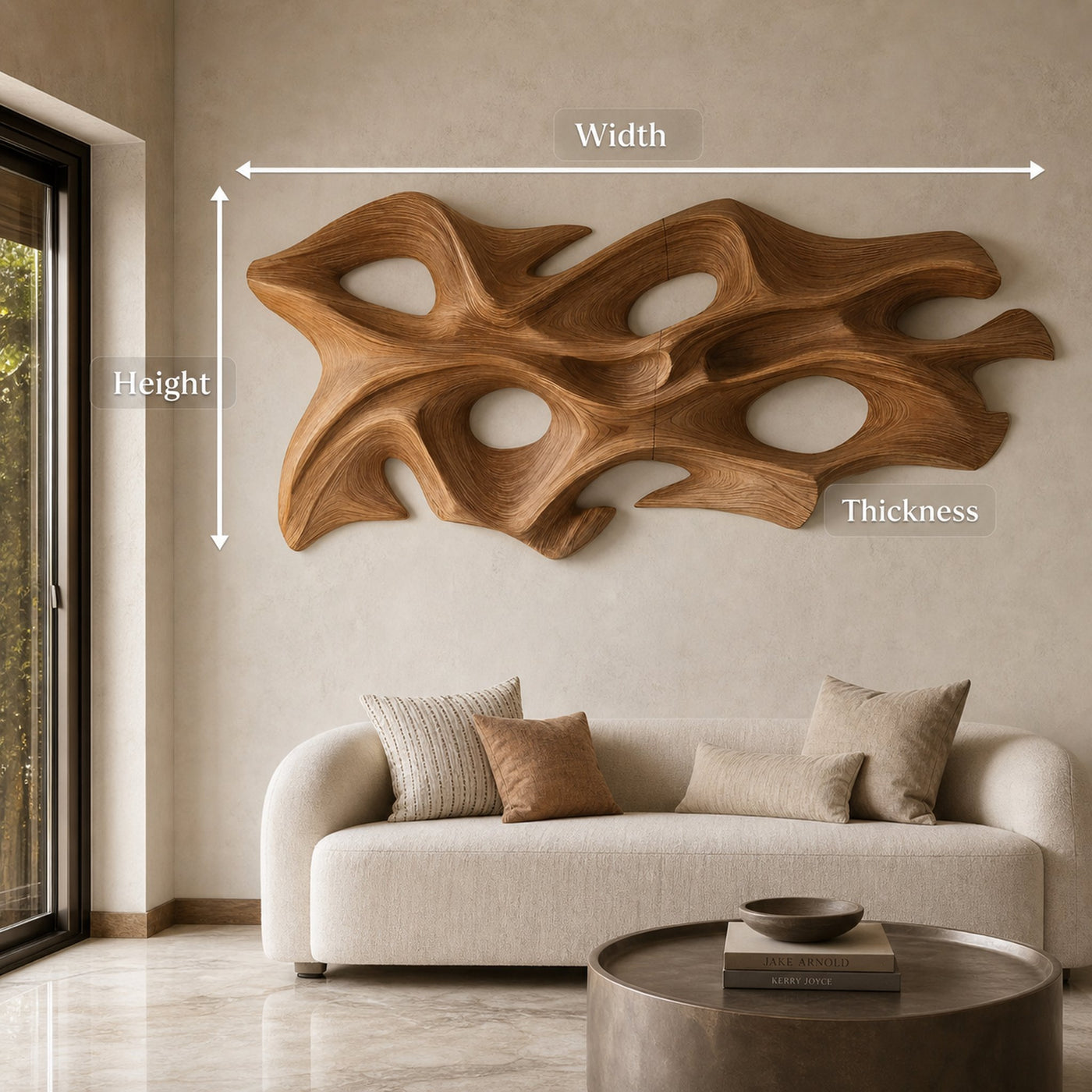 Modern Organic Wall Art Panel For Living Room - product view 8