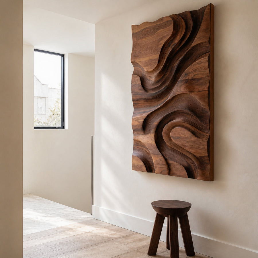 Modern Organic Wall Art Panel For Living Room Decor