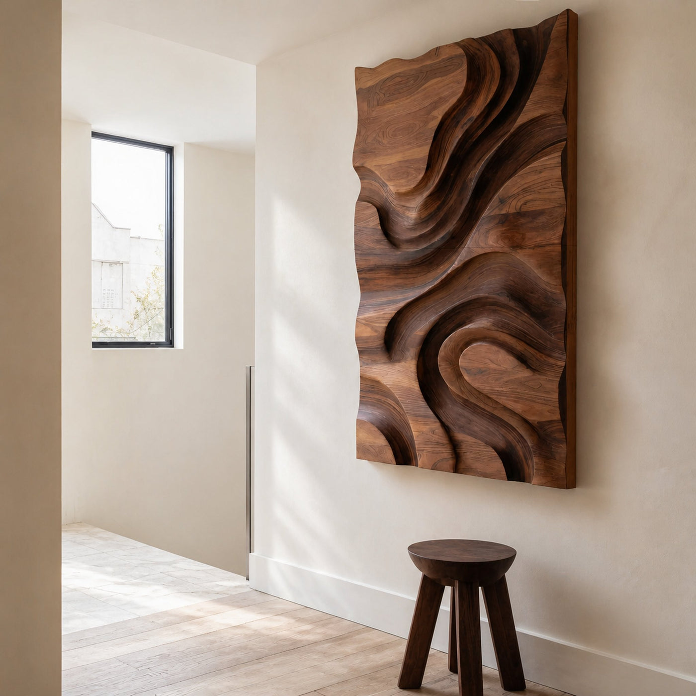 Modern Organic Wall Art Panel For Living Room Decor