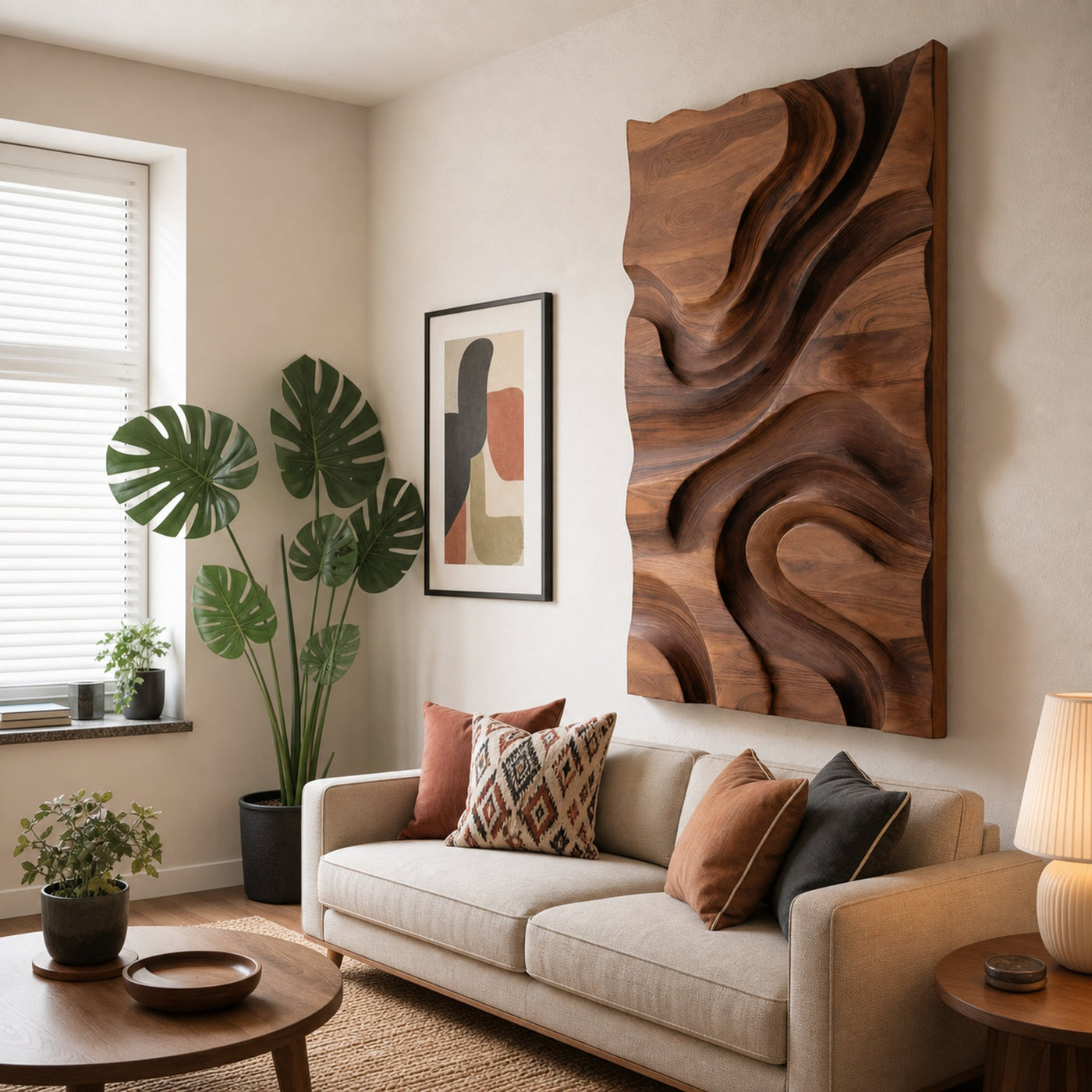 Modern Organic Wall Art Panel For Living Room Decor - product view 6
