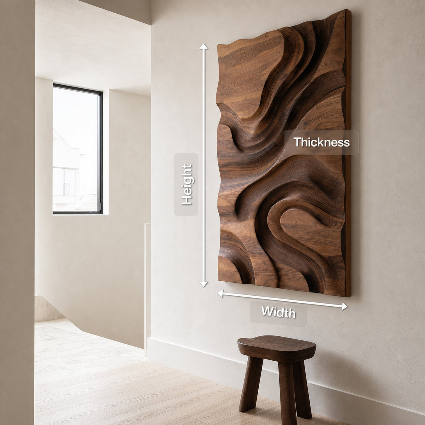 Modern Organic Wall Art Panel For Living Room Decor - product view 8