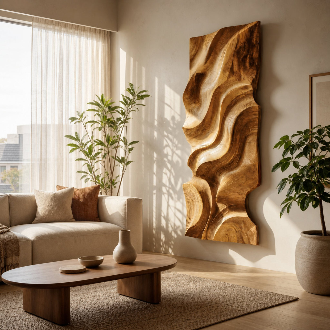 Modern Organic Wall Decor Art Piece For Living Room - product view 5