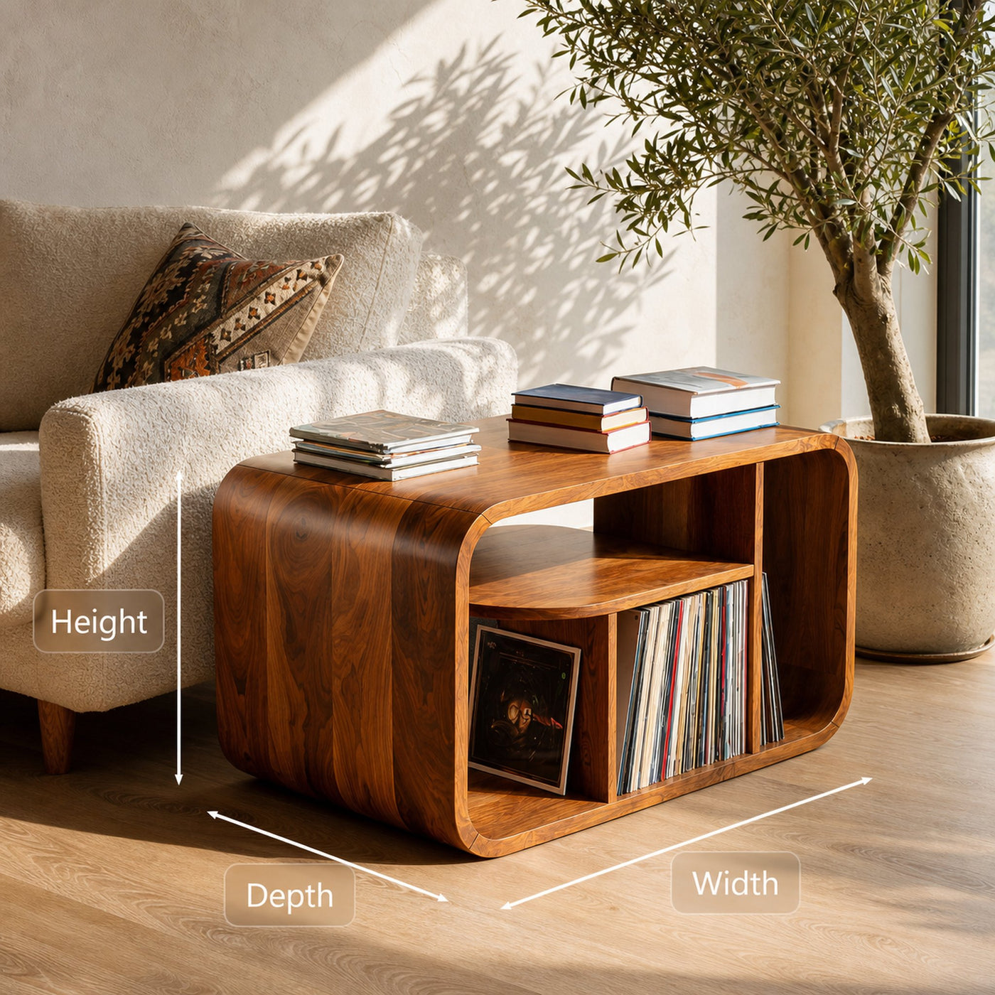 Modern Organic Wooden Side Table For Home Furniture - product view 6