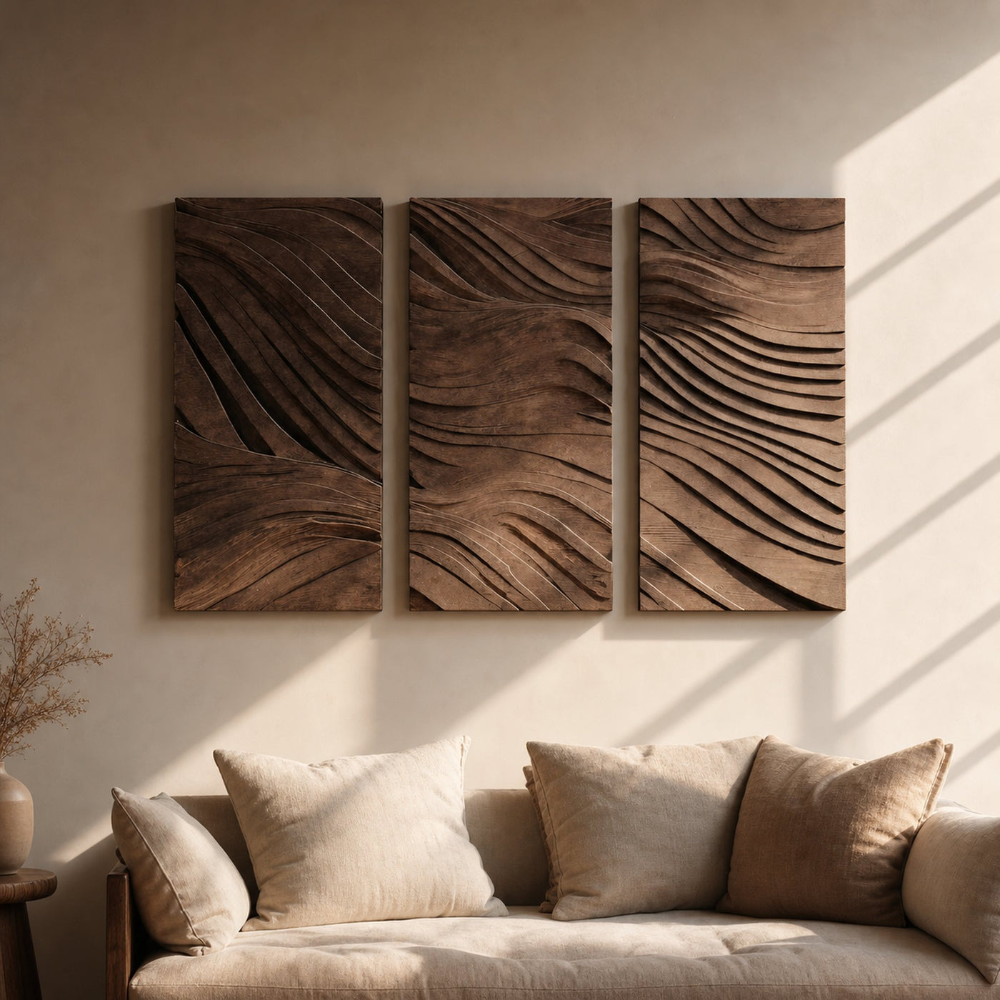 Modern Rectangle Solid Wood Wall Art For Bedroom