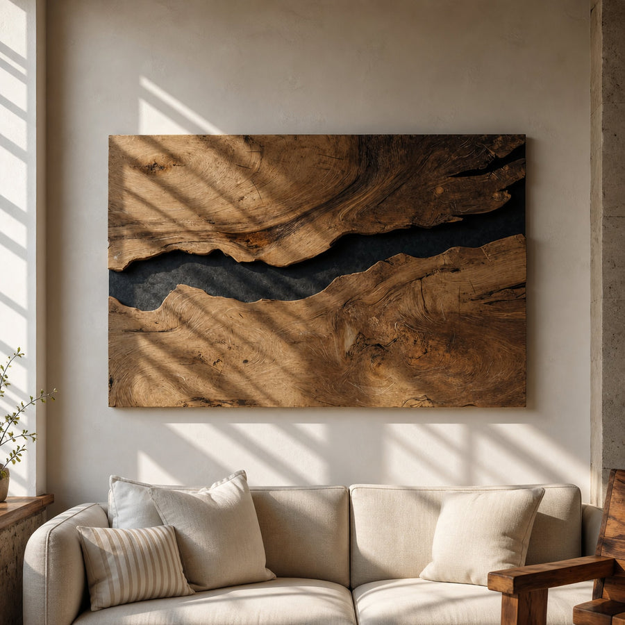 Modern Rectangular Wooden Wall Art For Home Decor