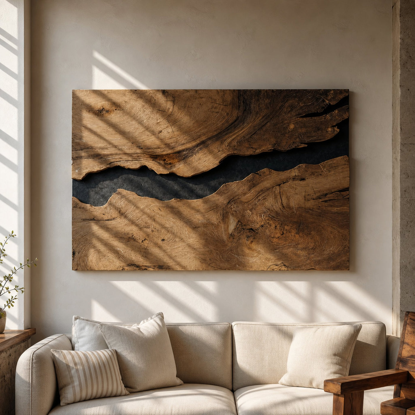 Modern Rectangular Wooden Wall Art For Home Decor