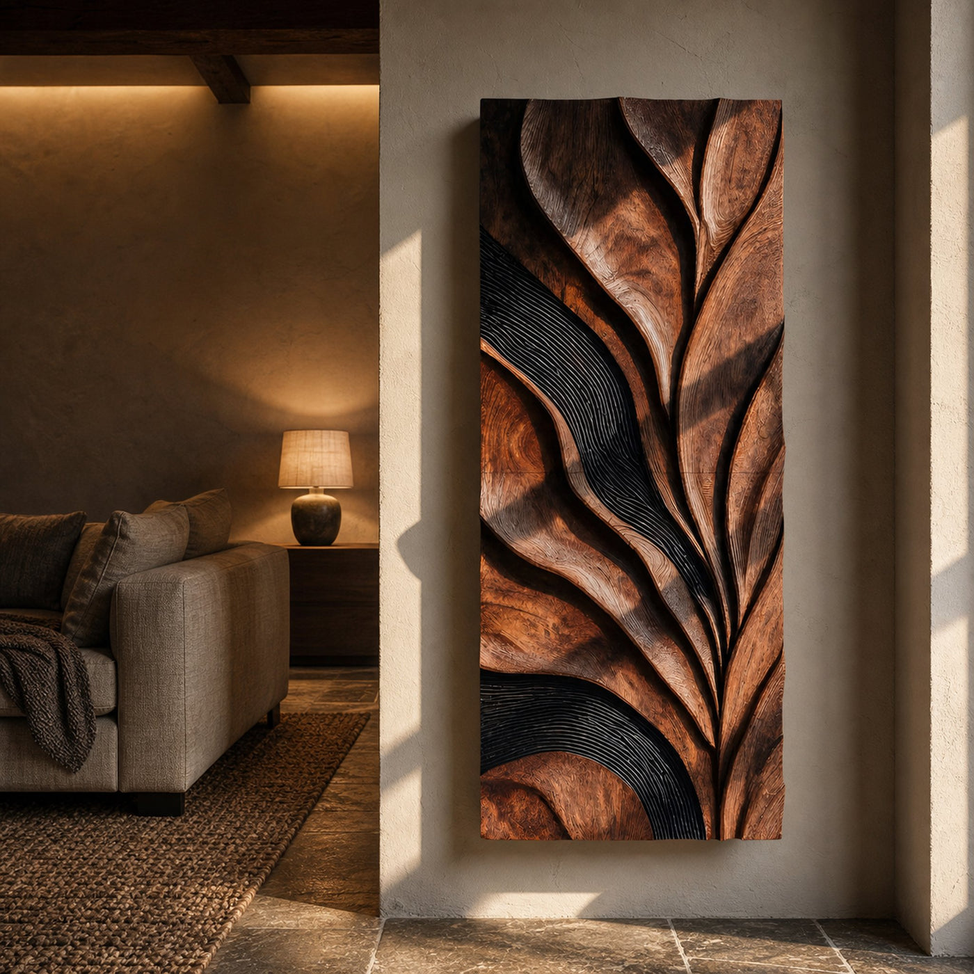 Modern Sculpted Feather Wall Art For Living Room - product view 3