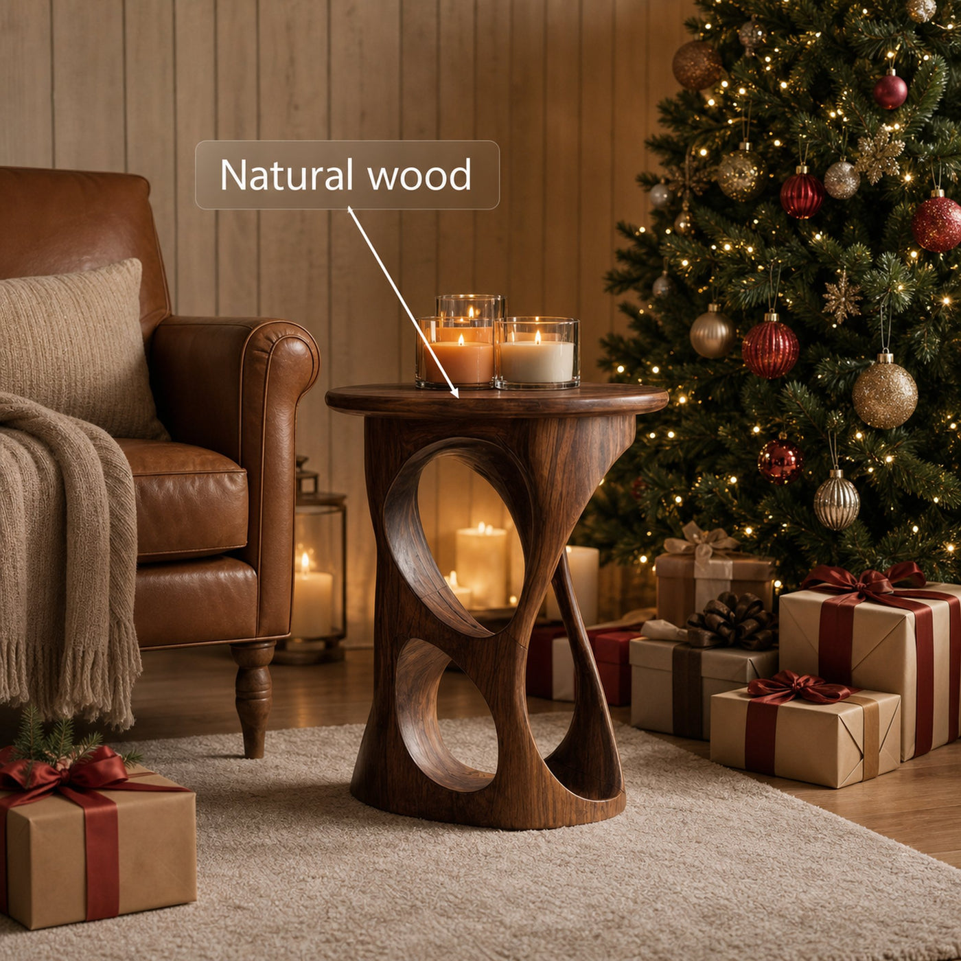 Modern Sculptural Side Table For Holiday Decoration - product view 6