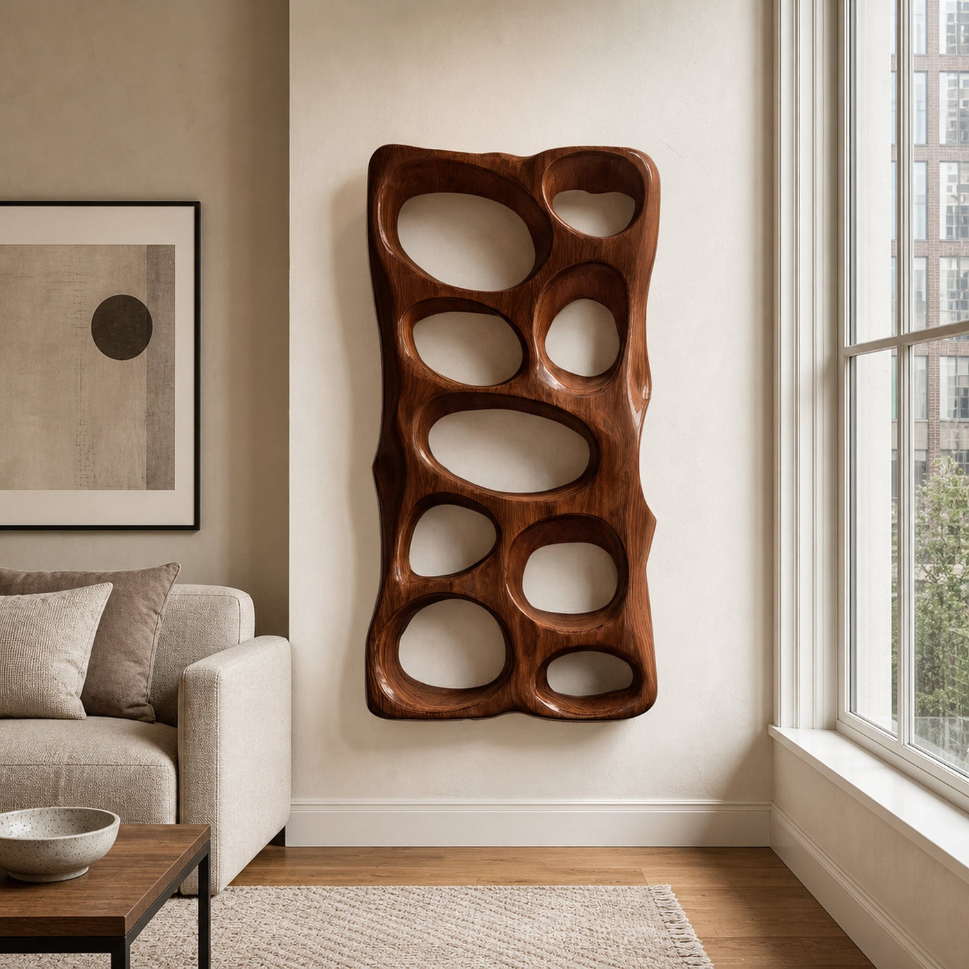 Modern Sculptural Vertical Wall Art For Living Room Decor - product view 7