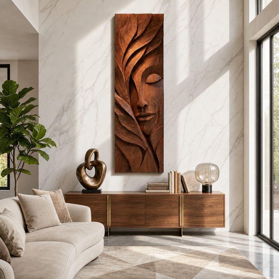 Modern Sculptural Wall Art For Entryway