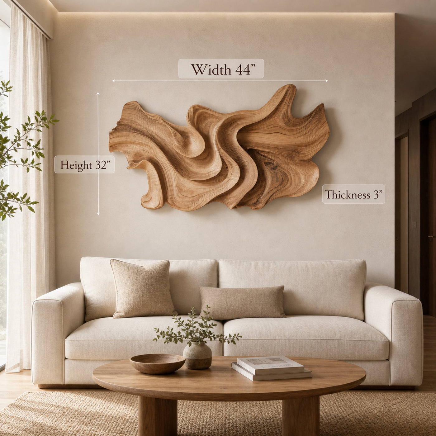 Modern Sculptural Wall Art With Abstract Design For Bedroom - product view 6