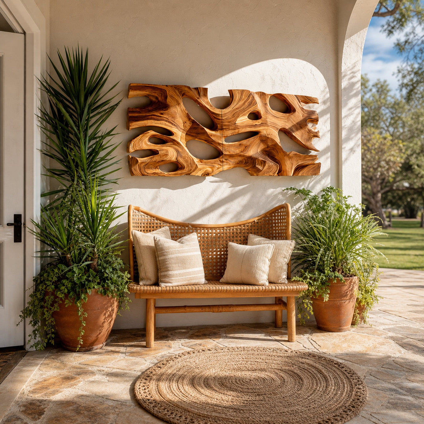 Modern Sculptural Wooden Wall Art For Living Room Decor - product view 7